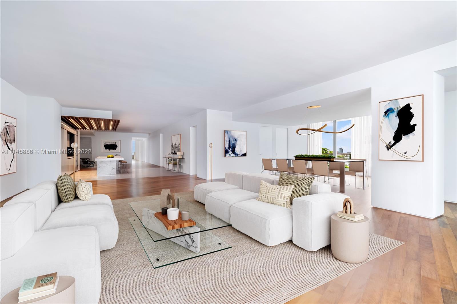 Brand New, Large 5/5.5 Residence in elegant 59-unit Monad Terrace by Pritzker Winner, Jean Nouvel. Stunning architecture that features brilliant light, private outdoor space, climbing gardens, unique sawtooth honeycomb facades & stunning sunset views of Biscayne Bay. Kitchen with dramatic sculptural marble island in Calacatta. Master baths with richly veined, spacious stone countertops, marquetry flooring and tiled walls. Other notable features include custom cabinetry & built-in features, designer fixtures, teak flooring throughout & private elevators. Immediate Occupancy.