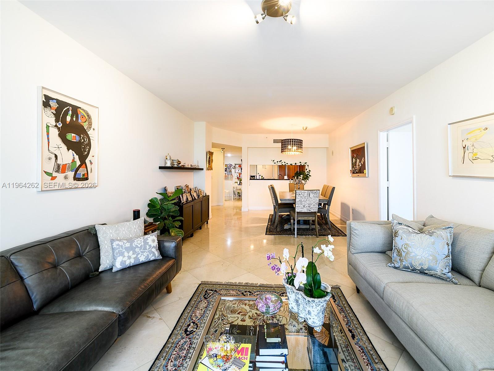 Bright and spacious two bedroom two bathroom unit in the sought after oceanfront Solimar building in Surfside. This line has a deeper terrace than other lines in the building. Located across Bal Harbour Shops, restaurants and houses of worship. Currently tenant occupied.