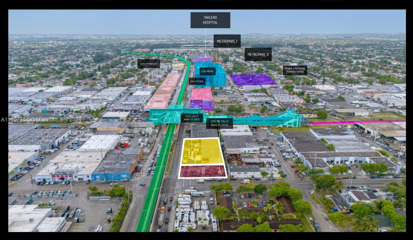 Location! Location! Location! Development opportunity site in the growing area of East Hialeah. Highest & Best
Use provide the potential to develop the subject property into high-end multifamily mix use, commercial &
residential units. TOD/Transit Oriented Development projections opportunity. Major redevelopment projects in the abutting & immediate areas are now in the pipeline. Transit stations within walking distance & commercial
oriented developments are forthcoming. This is a great development opportunity site with many upsides. Existing building of 10,000 sq ft in a 9,000 sf with possibility of high-density zoning redevelopment. Located in
proximity to all major highways & transportation hubs & Miami International Airport. The growth of multifamily
development in Hialeah