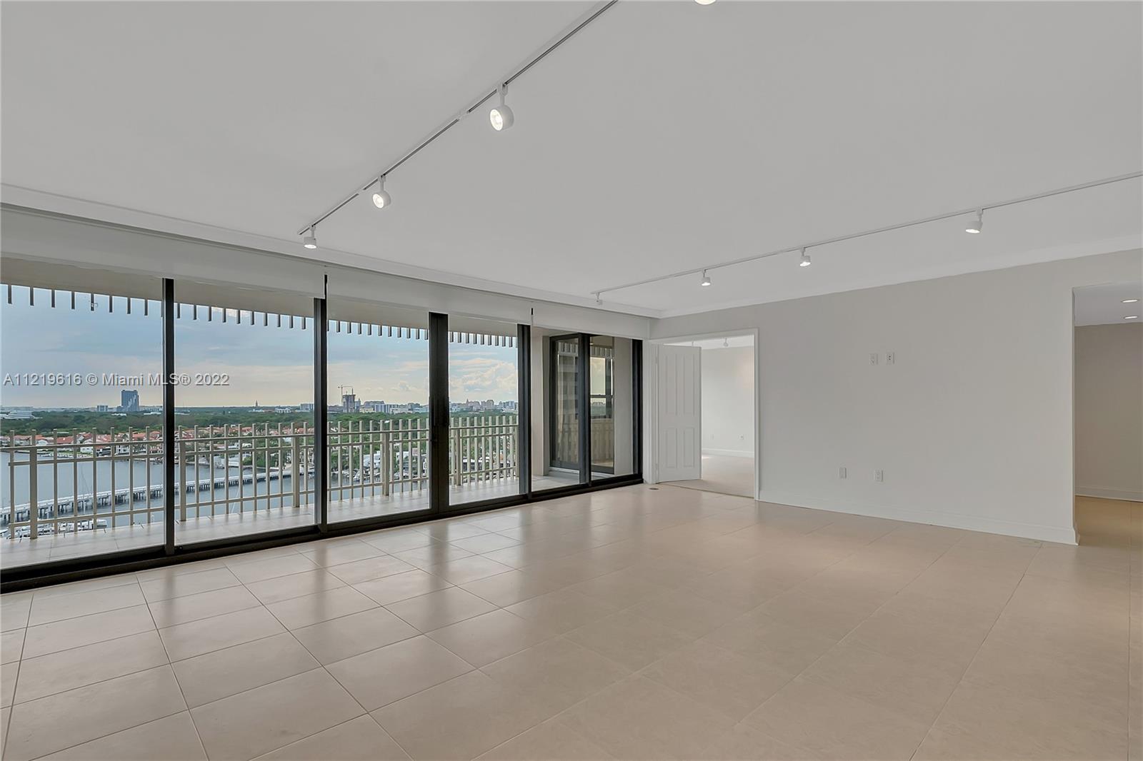 Beautifully updated, immaculate two bedroom, two bath on exclusive Grove Isle. Enjoy views of spectacular sunsets, the wide bay and sailboats from the large balcony. Grove Isle is a island in the heart of Coconut Grove, minutes to Downtown, Brickell and bay-front parks. Easy to show.