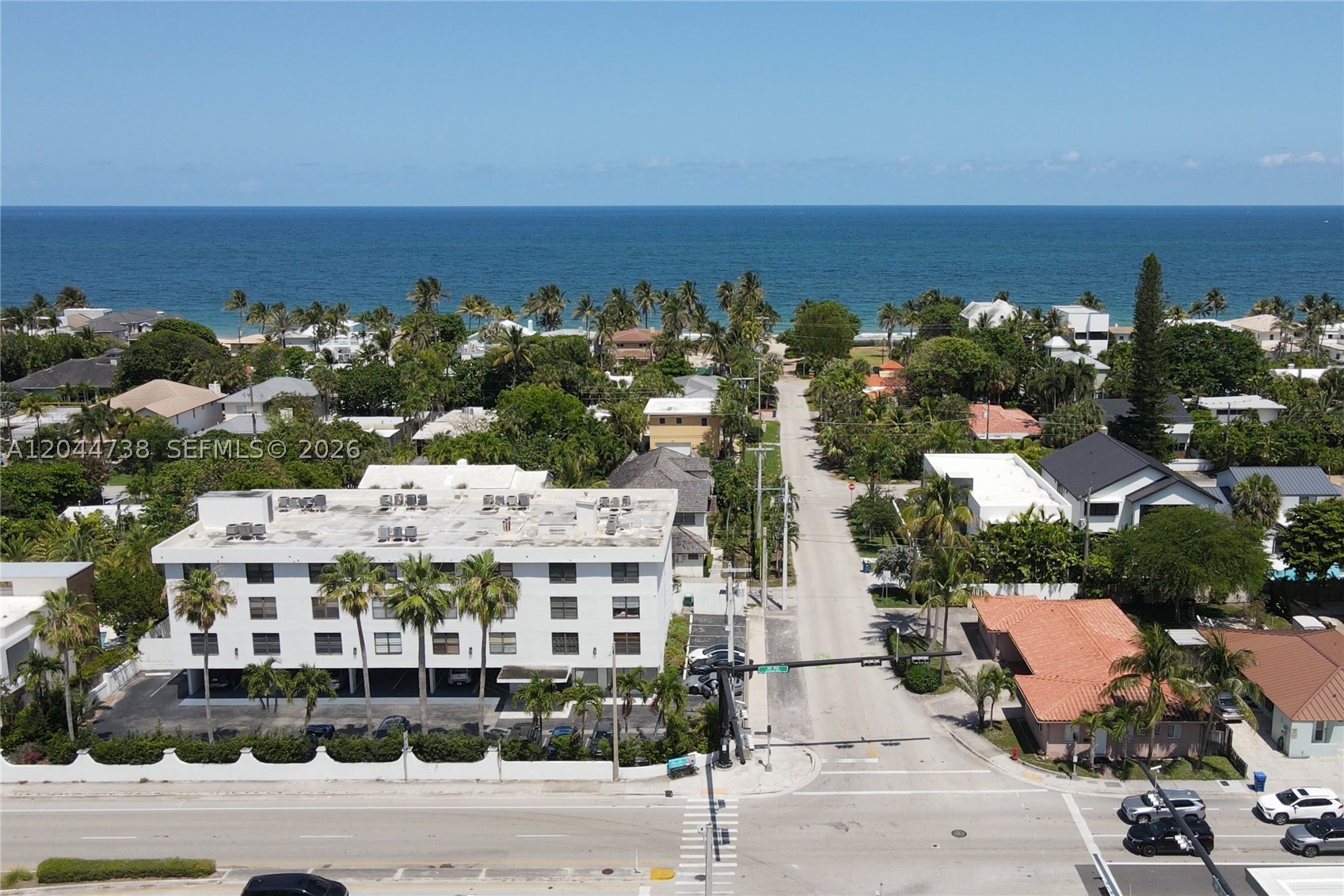 Fully remodeled top floor corner unit available for rent.  One block to the beach.  Unit features 1 bedroom, one and a half baths in a boutique building East on A1A.  Comes with assigned covered parking space.  Secure lobby.  Laundry on floor.  New Publix grocery store across the street.  Short distance to restaurants, public transportation and amenities.  Walk in closet with in suite bathroom.