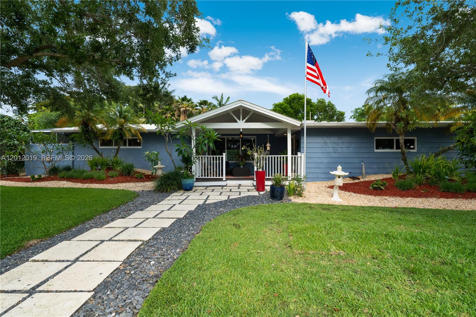Looking to live in a move-in ready home in the Village of Pinecrest?  Look no further, pride of ownership exudes in every corner of this home.
As you drive up you are greeted by an inviting Key West style front porch perfect for lazy summer afternoons, a good book, and a glass of homemade lemonade. Other features include: large kitchen with island including granite counters and SS appliances, upgraded bathrooms, highly desirable and hard to find Cuban tiles in common areas, large great room perfect for family gatherings, split floorplan, primary bedroom with access to a quiet outdoor lanai perfect for a cup of coffee before the start of a busy day, oversized office next to primary bedroom, east facing covered terrace, screened pool overlooking a tranquil, manicured, professionally landscaped backyard.  In addition, impact glass, newer metal roof, and side entrance double garage. Lastly, to all boat lovers - this home has the space you've been looking for to store your beloved boat!
Call today for a private appointment Do not miss this enchanting, unique home.
