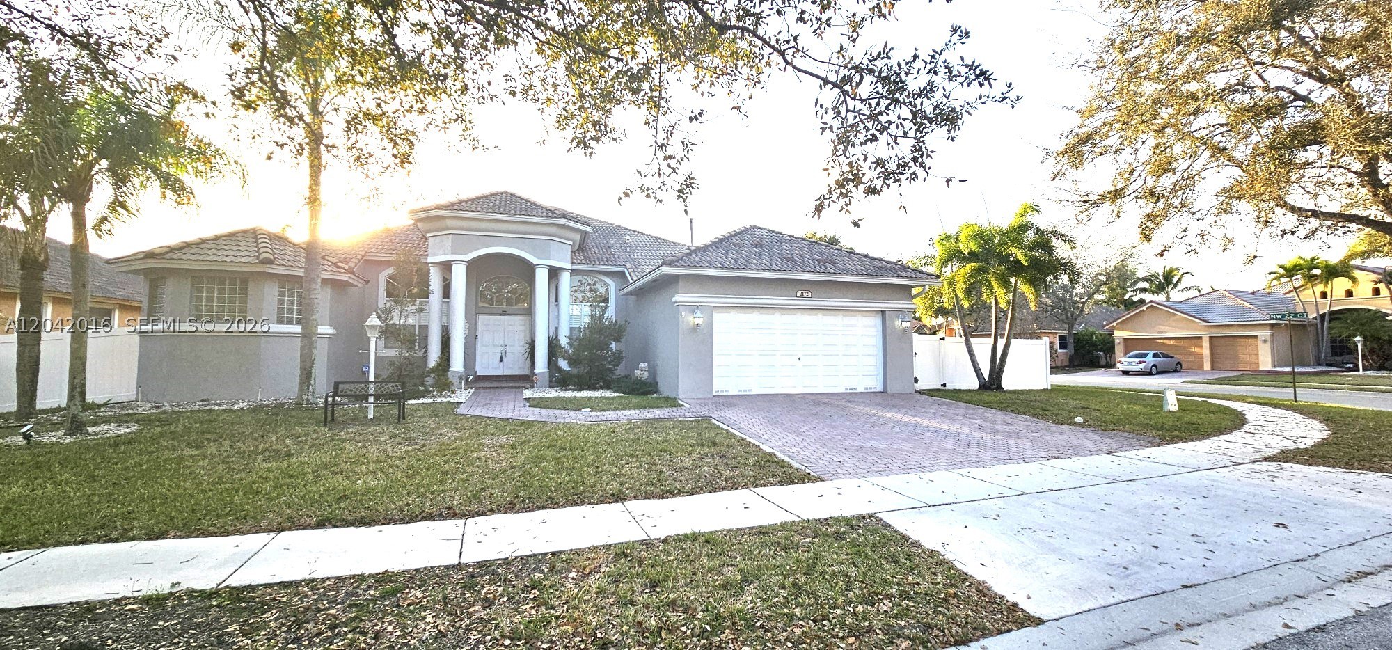 Beautiful, spacious and UPGRADED single story home for RENT in resort style GATED community Pembroke Falls. The home has vaulted ceilings, Samsung S/S appliances, quartz countertops, 32 X 32 Italian porcelain floors, Upgraded California style closets, new lighting fixtures, recessed LDL lights, plantation shutters and Natural Gas for BBQ. The lot is a big CORNER lot 11,231 sq ft.  Community offers Tennis, pickleball and basketball courts. Amenities include RESORT style POOL, jacuzzi and pool for babies and kids playgrounds.  Pembroke Falls has 24 hour security with patrol security  cars. The CLUBHOUSE has a well equipped GYM and ball room for events. PEMBROKE FALLS is centrally located close to I75,great schools, restaurants and hospitals.