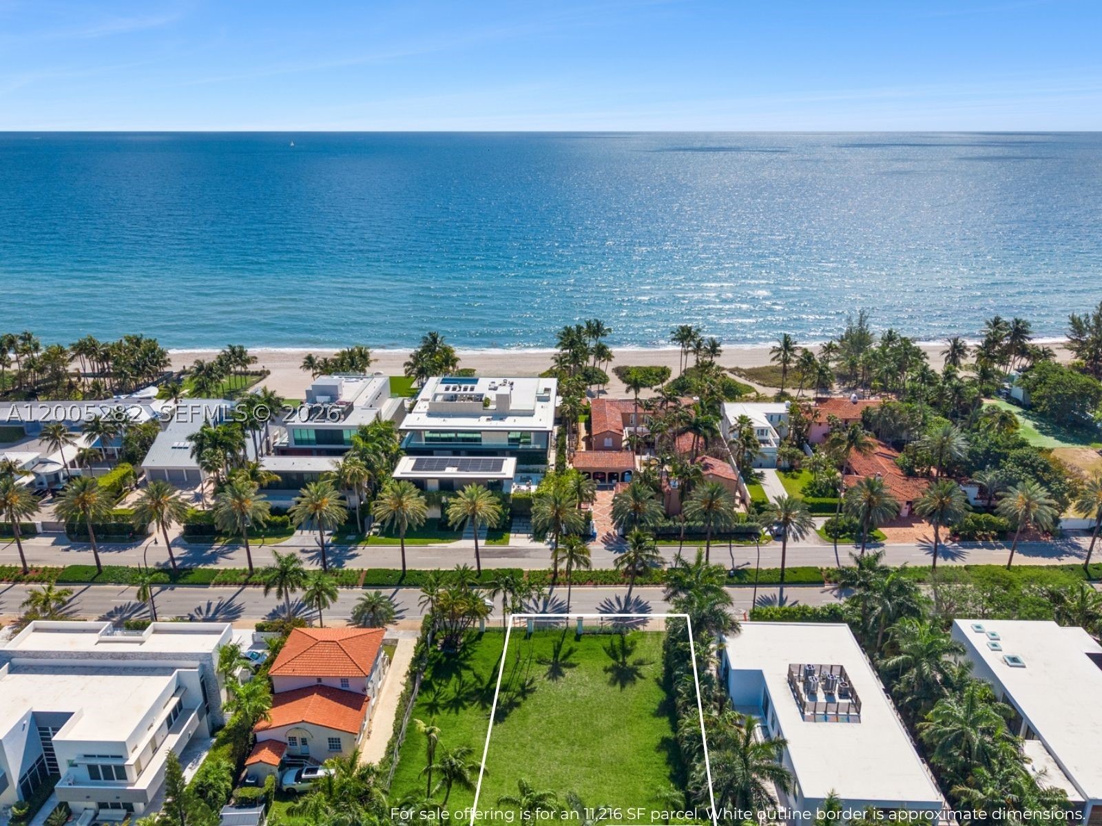 Step Inside With Me! 254 Ocean Blvd presents a rare opportunity to secure prime land in prestigious Golden Beach. This 11,216 SF vacant homesite sits just across from the ocean—an exceptional canvas to create a newly-constructed property to your specific needs and architectural taste. Build your dream home or alternative use ideas include a guest house, wellness pavilion, or sports court, all moments from the sand. Set within one of Miami’s most coveted beachfront communities, Golden Beach offers an unmatched sense of privacy, with its own dedicated police force and a rare collection of single-family homes both on and off the shoreline. Sold as vacant land without plans or permits.