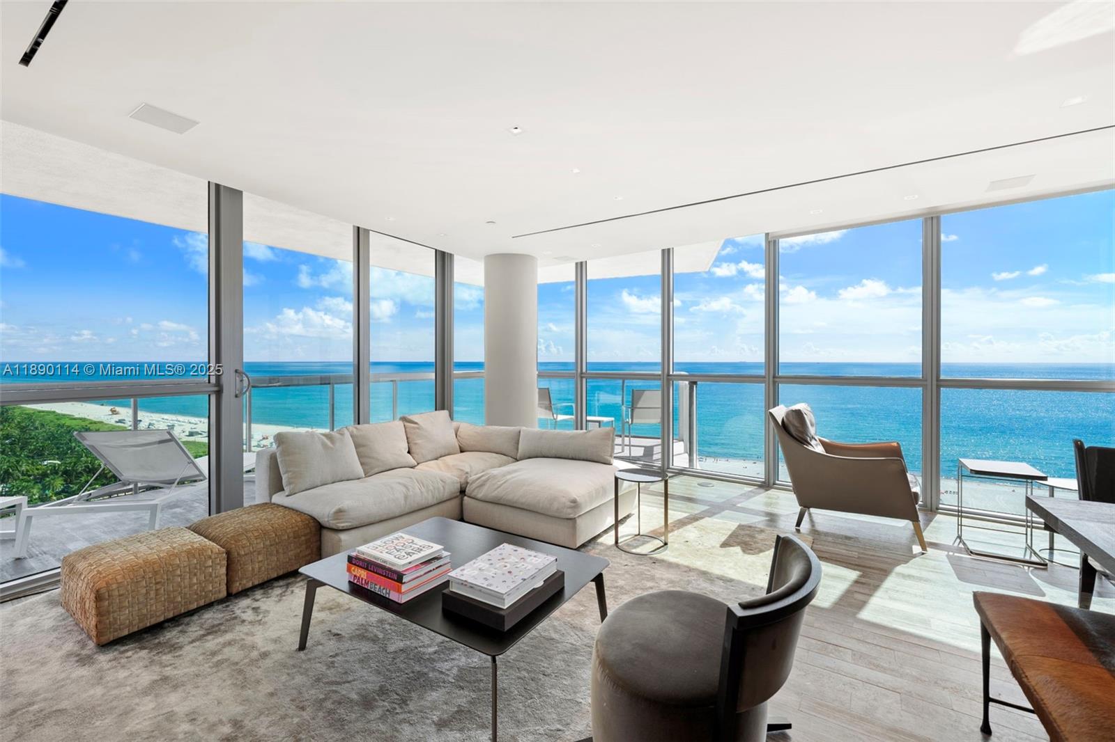 Experience illuminating daily sunrises in this jaw-dropping, upgraded corner residence at The Setai Miami Beach, where iconic design meets an effortless lifestyle of wellness and serenity. This coveted 2-bedroom offers one of the largest wraparound terraces in the tower and showcases unobstructed ocean views with coveted northeast exposure, placing you center stage for breathtaking coastal vistas. The upgraded residence features floor-to-ceiling glass walls, European kitchen with Gaggenau and Sub-Zero appliances, motorized shades and designer lighting, all blending form and function with refined elegance. Five Diamond amenities include access to Setai beaach club, three oceanfront pools, a world-class spa, concierge, 24-hour valet, and a Michelin two-starred restaurant
