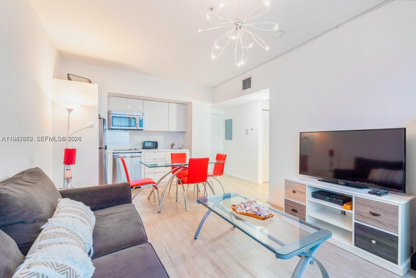 This is the perfect South Beach apartment. It is fully furnished and has a washer and dryer. Enjoy Lincoln Rd, the beach, restaurants, and shops. No elevator Annual Contract only. Street Parking. Basic Cable and Internet included.