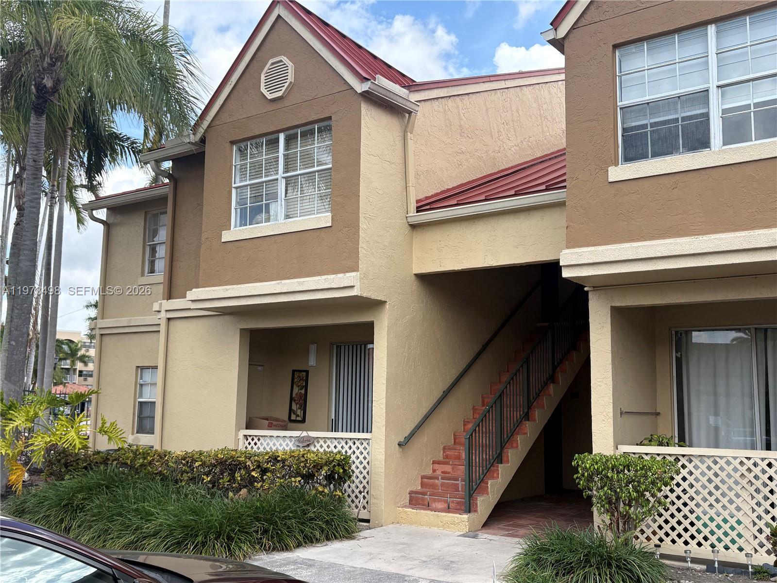 Beautiful and spacious 1-bedroom, 1-bath townhouse Enjoy a bright open floor plan, new kitchen cabinets, abundant storage, -new flooring, and a fully updated bathroom. Washer and dryer in unit for added convenience. Located in a secure gated community with pool, tennis courts, gym, and playground. Prime location with quick access to Interstate 75 and Florida State Road 826 (Palmetto Expressway). Move-in ready and won’t last long!