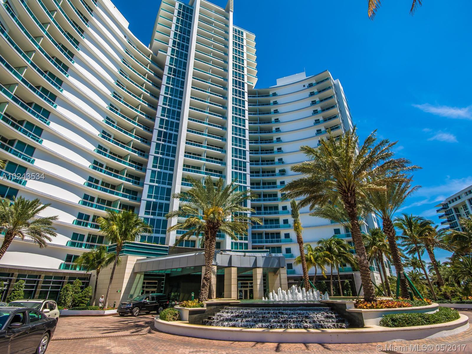 This flo Thru 3 bedroom 3 1/2 bath apt. in the sky has breathtaking views in every direction and over all buildings. on the 22nd floor of  One Bal Harbour.  There is an open kitchen with appliances of the highest quality,  2 huge 10foot deep terraces that are each 45 feet wide offering unobstructed views of ocean, bay and city from every room. Marble floors throughout. Building with incredible new pool and pool area with private beach service. ! APARTMENT COMES WITH 4 GARAGES SPACES!
"07" line rare available on such a high floor.