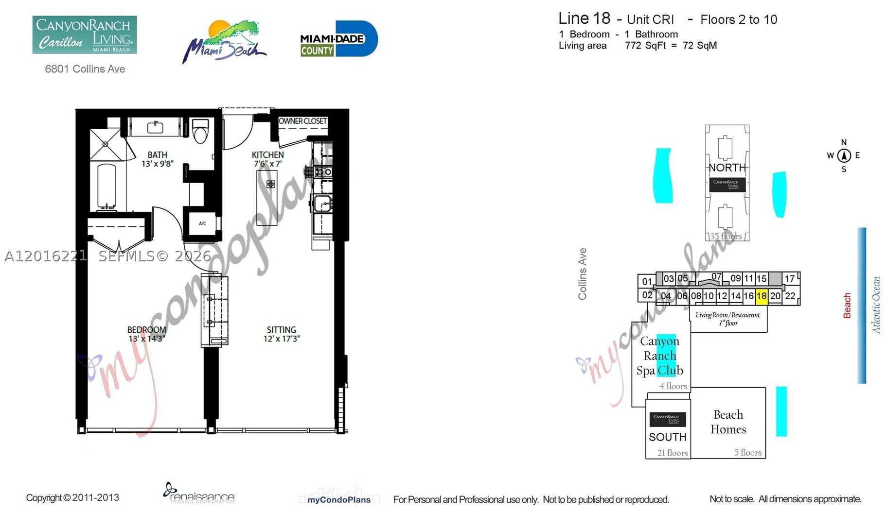 CENTRAL CARILLON BEACH CO - Residential