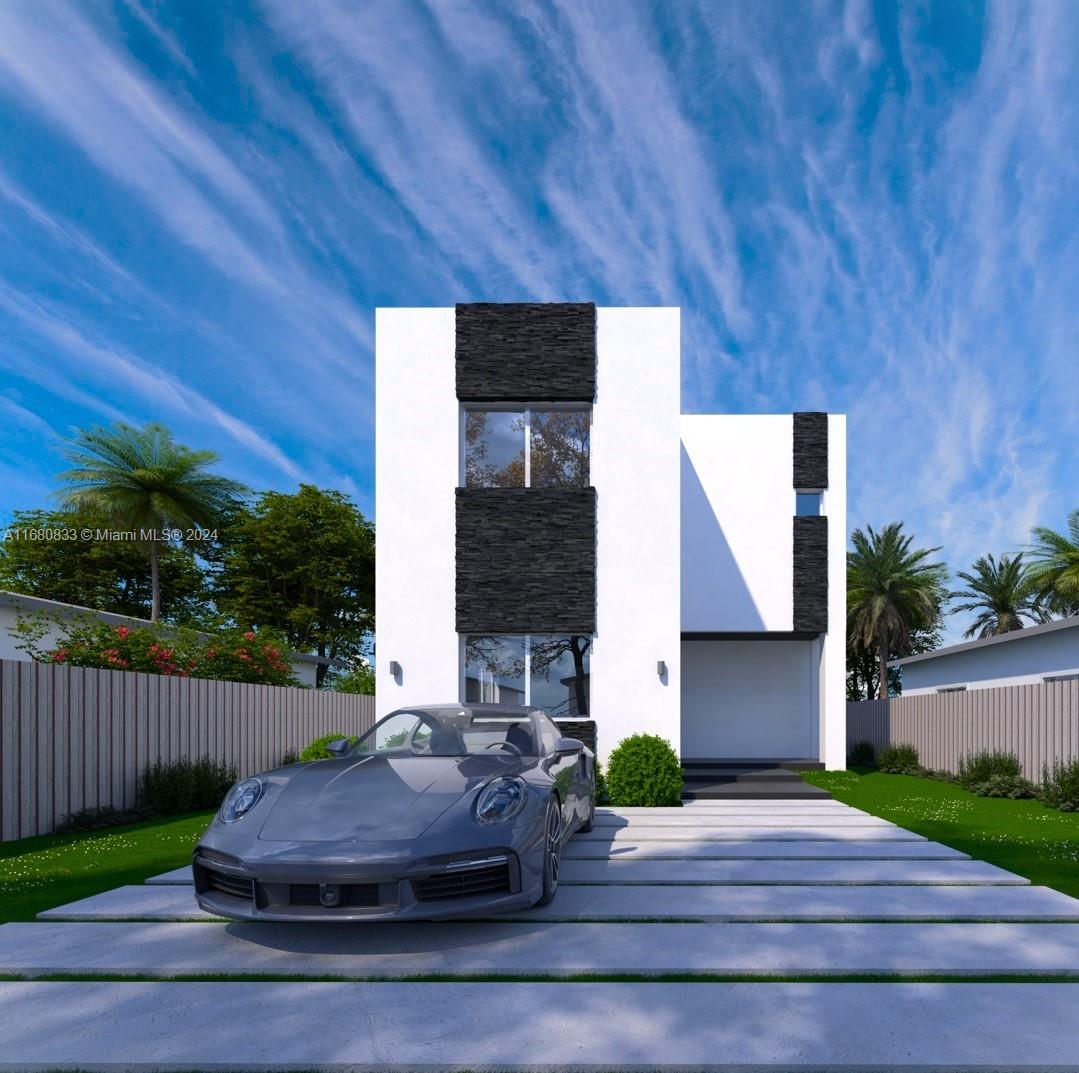This beautifully designed, new-construction, two-story house features a spacious interior with 3 bedrooms and 2 full bathrooms on the second floor, plus a half bathroom on the first floor. Enjoy a welcoming living area and a dining space perfect for gatherings. The gourmet kitchen is a chef's delight, equipped with modern appliances, all highlighted by stunning white quartz countertops, a side waterfall, marble backsplash, an L-shaped island, and self-closing cabinets. The front entrance foyer leads to patio tiled stairs, while a security fence offers peace of mind. Enjoy the second-floor balcony for evening sunsets, and benefit from exterior lighting and a two-car driveway for ample parking. Estimated completion Q2 of 2026. Don’t miss the opportunity to make this stunning home yours!