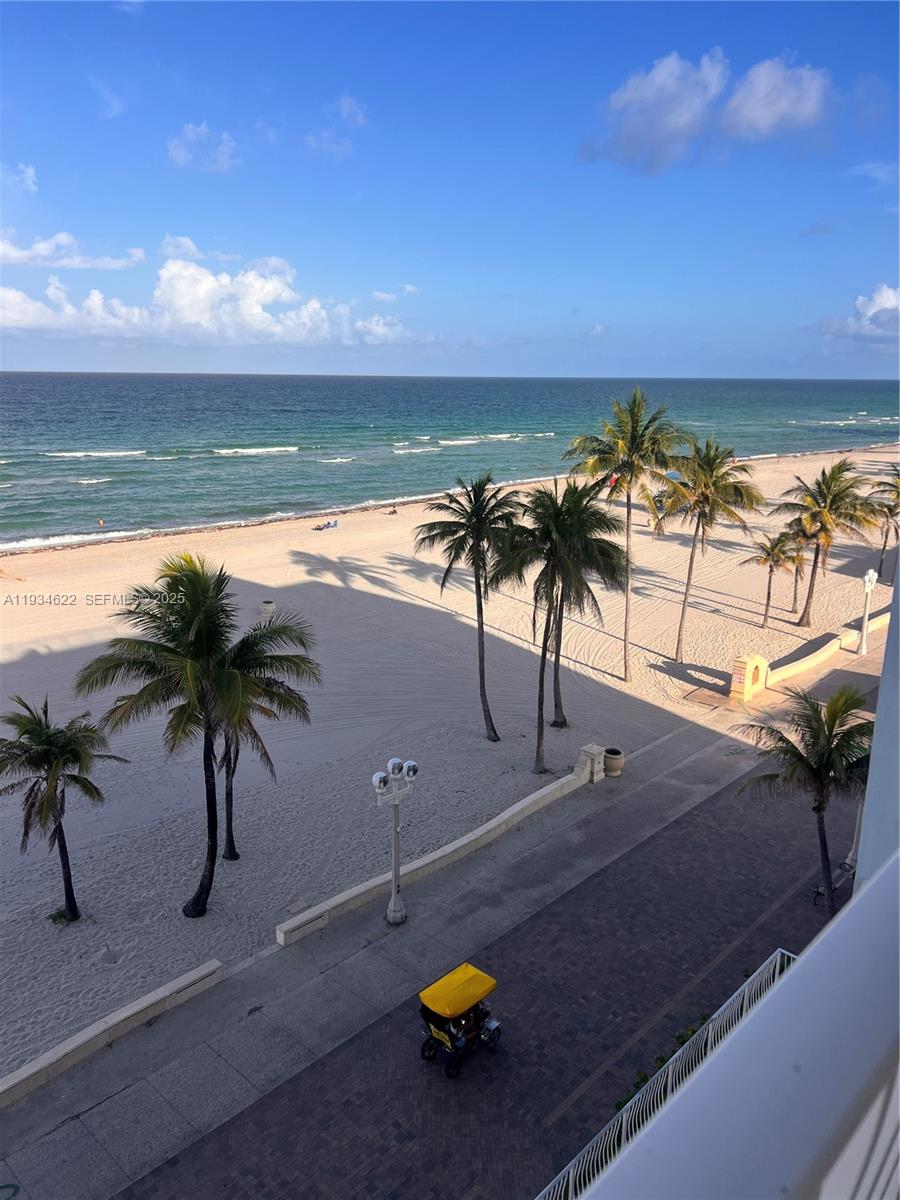 Beautifully furnished 1-bedroom condo with direct ocean views and stunning intercoastal sunsets. Located on the quiet, unobstructed Hollywood Beach boardwalk—no busy streets to cross, just sand and sea. Perfect for snowbirds or anyone seeking a peaceful vacation spot with old Florida charm. The building has a brand-new roof and is currently upgrading the pool, making this a rare opportunity to own a slice of paradise. 40 year recertification done! Ask about current assesement.