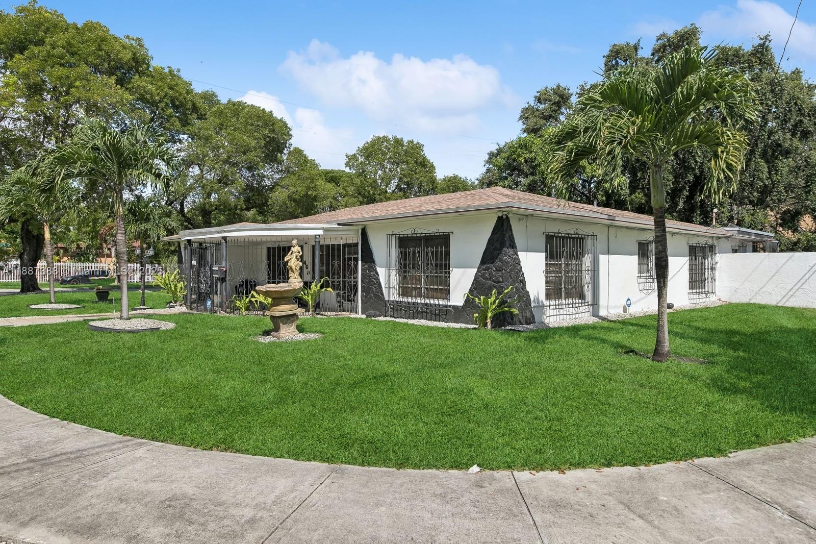 NEW PRICE IMPROVEMENT! Discover your dream home in the heart of Miami’s Little River! Situated on a 16,000 sqft double lot, zoned as T3-O, this property provides ample outdoor space for entertaining, room for a pool or future expansion. This expansive residence boasts over 3,000 sqft of living space, featuring four nicely sized bedrooms and two bathrooms. Enjoy the benefits of a split floor plan, offering privacy and comfort for the whole family. The spacious kitchen opens to the formal dining room as well as to the large family room which is perfect for gatherings and relaxation. The shingle and flat roof were recently replaced along with newer central AC and water heater. Located in a prime area close to shops, restaurants, and parks, this home is a fantastic opportunity you won't want to miss!