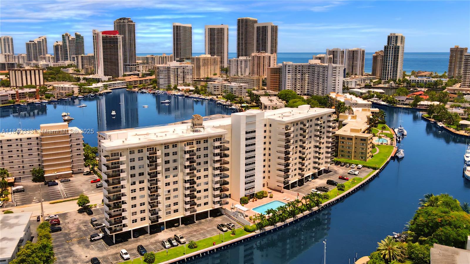 Enjoy serene views of passing boats and breathtaking sunsets right from your private balcony — experience the best of Hallandale Beach living.  Perfect for first-time buyers or savvy investors, this beautifully updated condo features: Marble floors, Modern open-concept kitchen, Stylish updated finishes, Pet-friendly policy, One assigned parking space.  Buy with confidence in a financially sound, full-reserves building that allows 5% down financing and flexible 30-day rentals, up to 12 times per year—ideal for both personal use and investment.  The building has passed its 40-year inspection and is currently undergoing its 50-year recertification, with no current assessments, per management.  This is truly the best 1-bedroom unit in the building.  Call now to schedule your private showing!