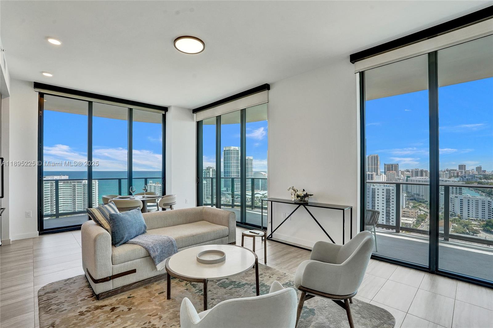 Experience the ultimate Miami Beach lifestyle in this spectacular corner residence at 72 Park, the city’s newest luxury tower approved for short-term rentals. Located on the 21st floor, Residence 2102 offers panoramic views of the ocean, bay, and skyline from floor-to-ceiling glass and an expansive wraparound balcony. This 2-bed, 2-bath home features 10-ft ceilings, designer finishes, and a turnkey furnished package. Enjoy 64,000+ sq ft of resort-style amenities including a 150-ft pool with cabanas, rooftop terrace, fitness & yoga studio, co-working lounge, and Michelin-chef dining on site. Live or invest with flexibility—ideal for personal use or income generation. A true North Beach gem steps from the ocean!