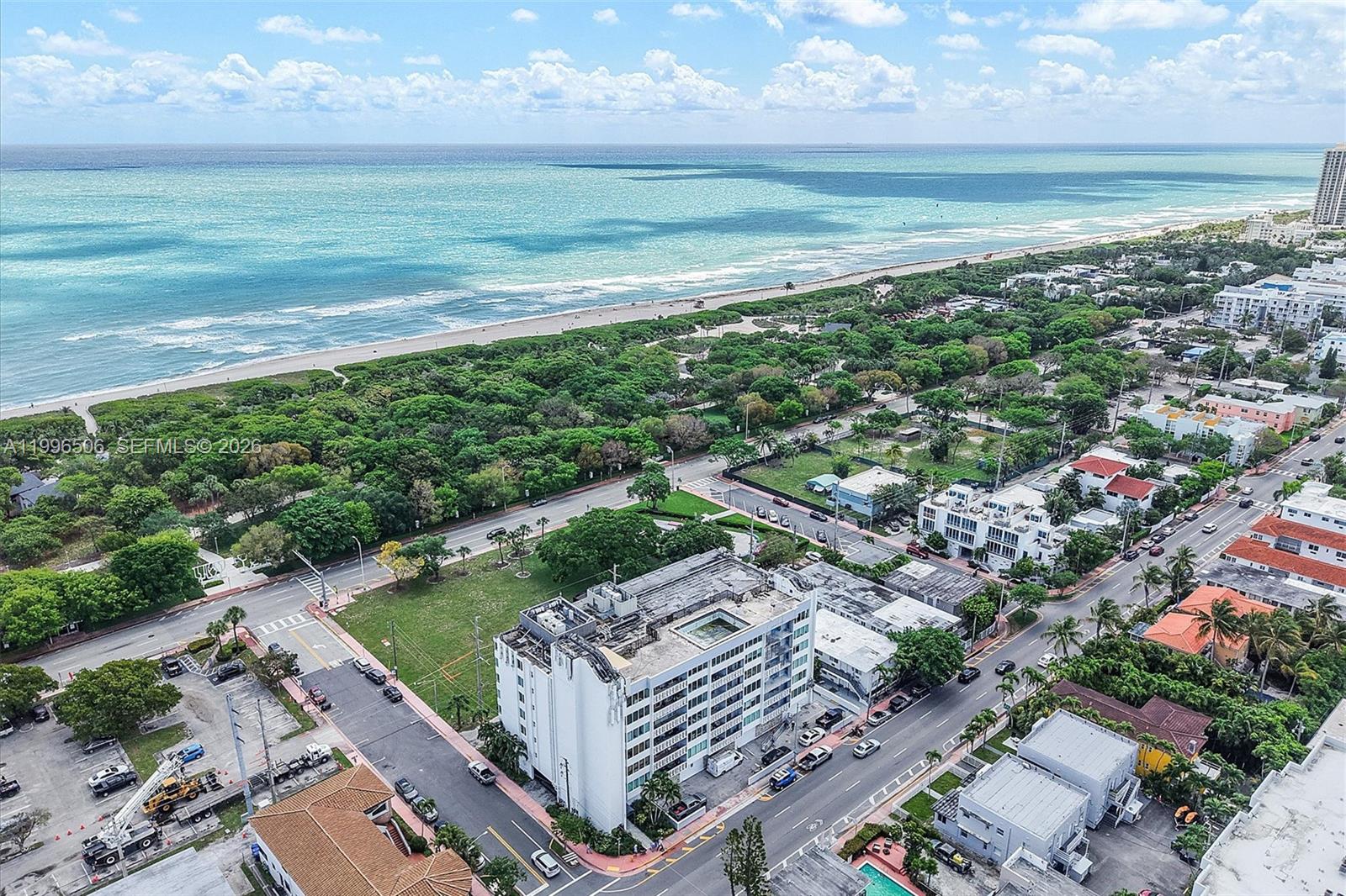Welcome to the highly sought-after Harding Hall condominium, ideally located just one block from the beach and directly across from North Beach Park, offering easy access to scenic biking and running trails, a playground, and ocean swimming. This spacious one-bedroom, one-and-a-half-bath residence features tile flooring throughout and a covered balcony with vibrant, activity-filled views. Residents enjoy a range of amenities, including a rooftop pool with panoramic city and ocean views, sauna, bike storage, vehicle rinse area, trash chute, elevator, and both assigned and guest parking. The maintenance fee includes impact windows, water, sewer, cable, internet, community pool access, and on-site laundry facilities. Ideally positioned near Surfside, the world-class Bal Harbour Shops, and the Normandy Isles, this property offers exceptional convenience and lifestyle appeal. Whether as a primary residence, seasonal retreat, or investment property with immediate leasing potential, this condo delivers the best of Miami beach living.