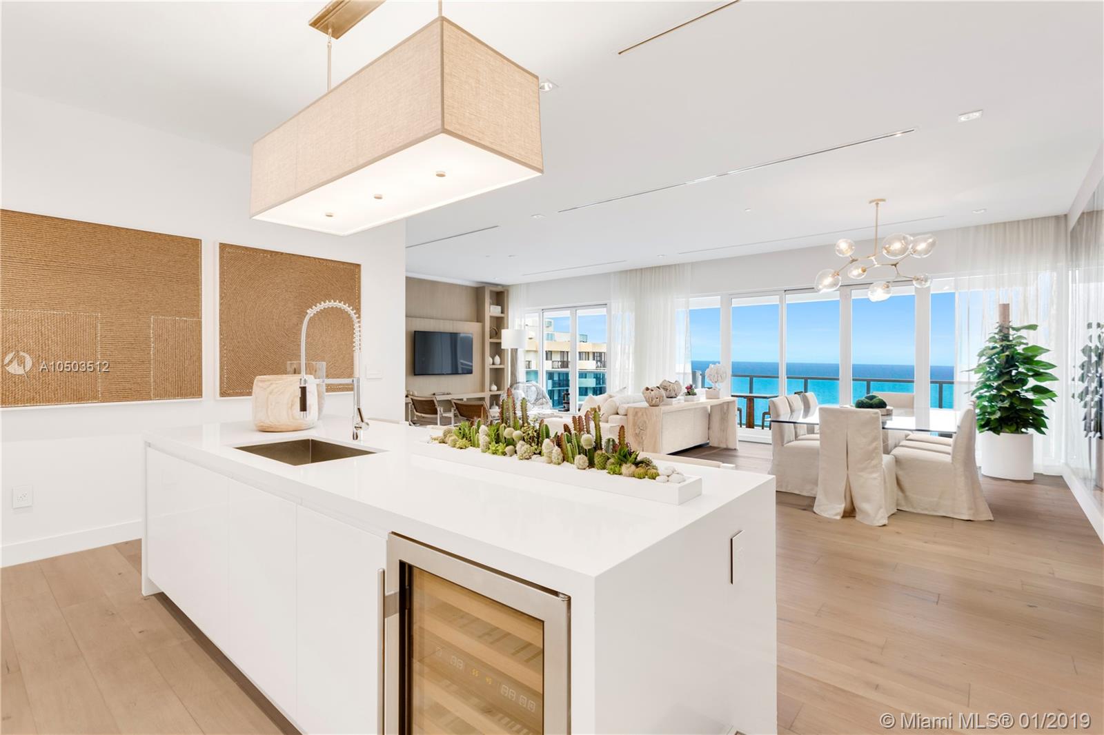 Enjoy the sounds of the ocean in your direct ocean view trophy Penthouse located at 1 Hotel & Homes, South Beach!Featuring lavish home elements, delivered fully furnished by Brazilian design house Artefacto.Bring the outside in, floor to ceiling sliding doors make this spacious 3 bed +Den floor plan w/ 2,548 sqft. seem endless.Experience hotel living with access to all services including housekeeping, valet, concierge, in-room dining, 14,000 sqft gym, Bamford Haybarn SPA, Restaurants, Rooftop pool & more!