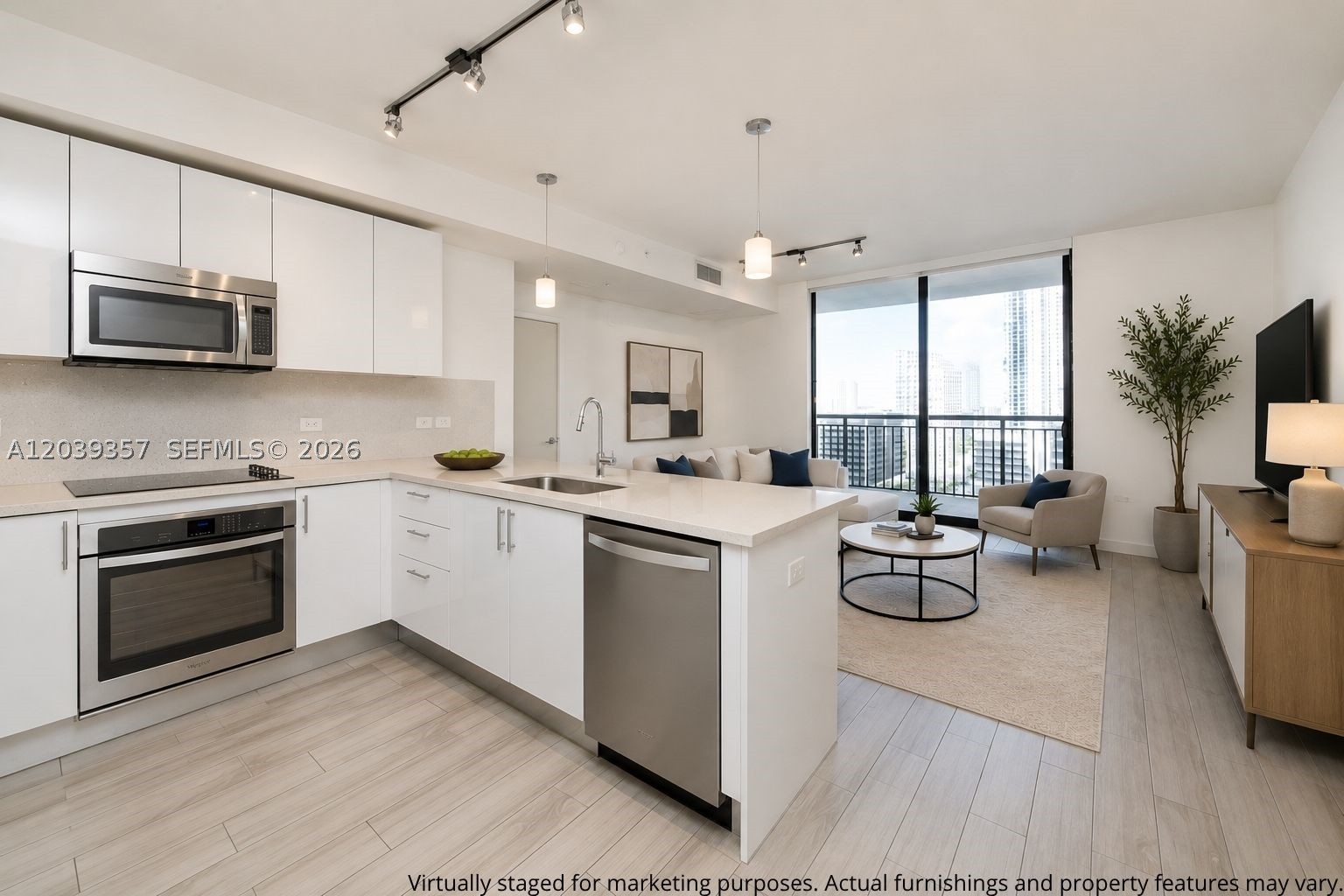 Most desired unit, perfect floorplan offering 2 comfortable bedrooms with 2 bathrooms; perfect unobstructed east view, perfect location at Mary Brickell Village and steps to Brickell City Center, the center of it all.