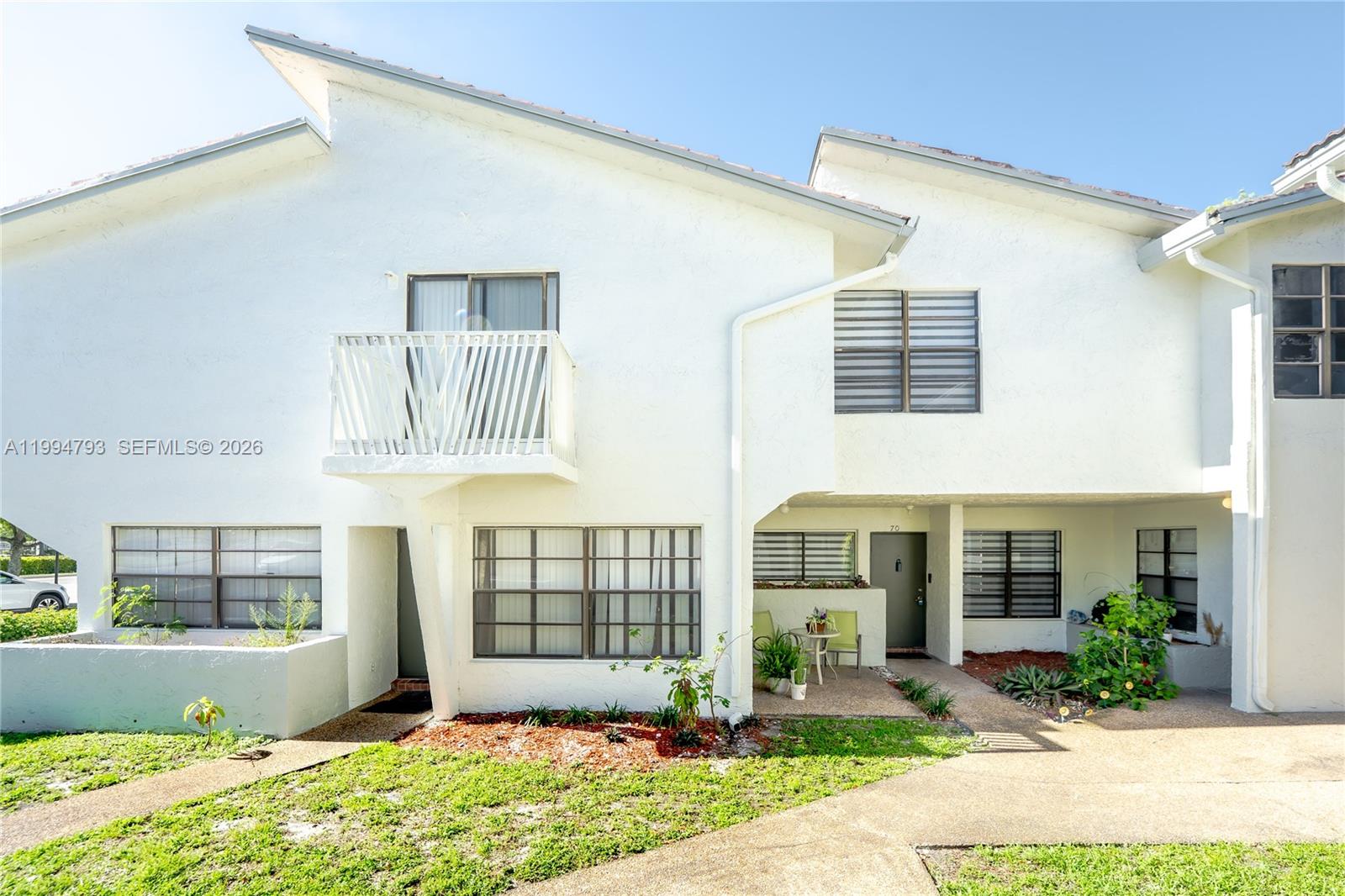 Beautiful townhouse condo in the heart of Coral Springs, perfect for investors or end users! The community passed its 40-year certification in 2020, with no rental restrictions and no special assessments. This bright and inviting 2-story unit features 2 bedrooms and 2.5 bathrooms, filled with natural light and a welcoming atmosphere. 
The first floor offers a convenient half bath, spacious kitchen, and a private backyard patio overlooking the pool,ideal for relaxing or entertaining. Upstairs, you’ll find two generously sized bedrooms, each with its own full bath, plus a charming balcony off the second bedroom.New vinyl flooring (2026)throughout the upper level.
Roller window shades all around.New electrical pannel (2026), tankless water heater (2020), new A/C ducts (2021). Located in a quiet, well-maintained, and pet friendly community just minutes from shopping, dining, and major conveniences.Ready to move-in !
Property is sold AS-IS. Financing limited to conventional loans with 20% down or cash only.