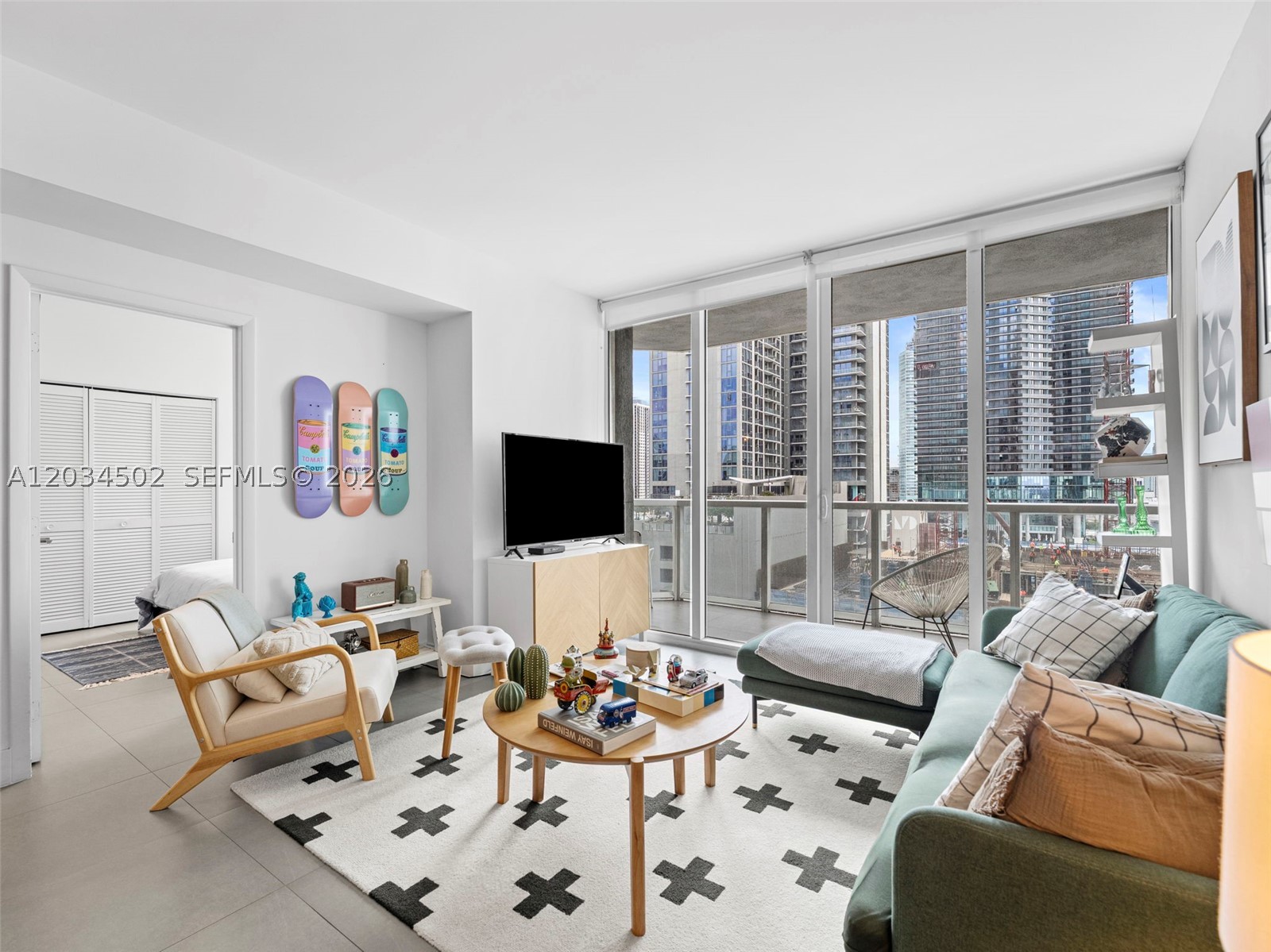 Discover elevated downtown Miami living at Vizcayne South. This beautifully appointed split-bedroom residence blends contemporary design with exceptional comfort, featuring porcelain tile flooring, floor-to-ceiling windows, and a spacious terrace showcasing vibrant city views. The sleek chef’s kitchen is outfitted with granite countertops, custom cabinetry, and a full suite of recently updated stainless-steel appliances, including the refrigerator, range, microwave, dishwasher, and washer/dryer. The spa-inspired primary suite offers marble finishes, dual vanities, a soaking tub, and a separate glass-enclosed shower. Includes one assigned garage parking space and a private storage unit conveniently located on the same level as the parking space.

Residents enjoy a full suite of resort-caliber amenities, including multiple heated pools, an Olympic-size pool, fitness center, spa and wellness facilities, private theater, business center, resident lounge, billiards, secured garage parking, and attended lobby service. Moments from Bayside Marketplace, waterfront attractions, acclaimed dining, luxury hotels, and Miami’s premier arts and entertainment destinations. Flexible leasing permits up to 12 rentals annually, making this an exceptional primary residence, pied-à-terre, or investment opportunity.
