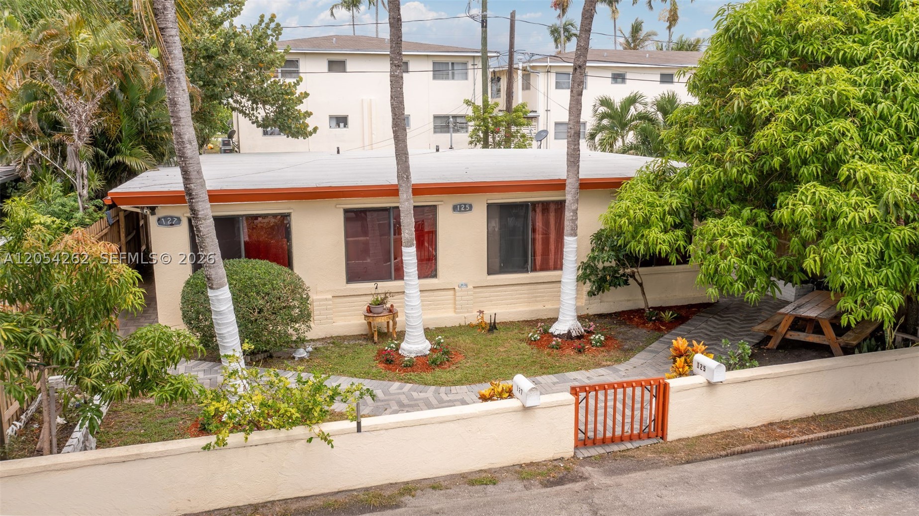 NEW ROOF (2024) + 3 NEW A/C UNITS (2026)! Solid CBS duplex just steps from Lake Osborne and John Prince Park — waterfront trails, fishing, and boat ramp minutes from your door, with downtown Lake Worth Beach and the ocean only a 10-minute drive. Two TRUE 2/1 units — the best unit mix under $475K in the area. Unit 125: vacant, freshly painted, new A/C throughout, move-in ready. Unit 127: tenant-occupied month-to-month at $2,050/mo — proven income from day one. Nearly $50K gross potential. X flood zone (flood insurance not required by most lenders), TOD-W transit-oriented zoning, separate street addresses. Live in one, rent the other — or collect from both. FHA, Conventional & Cash welcome. Motivated seller — bring your offer!