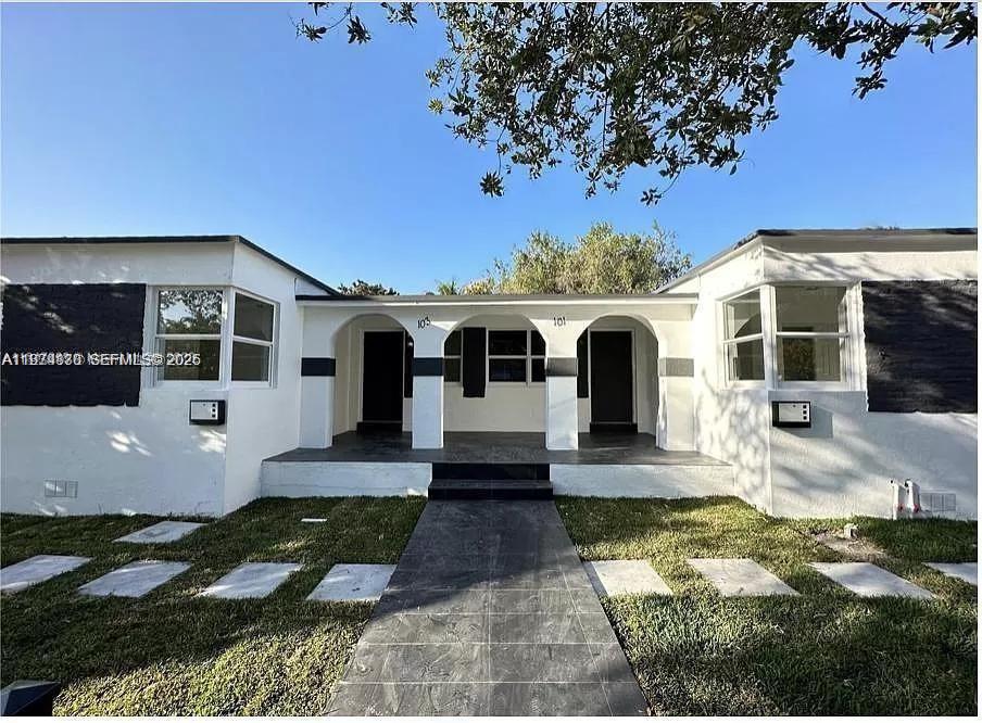 GREAT INCOME INVESTMENT OPPORTUNITY. Beautiful fully renovated duplex with 5/2  and 4/2. Both units are on annual leases. Open layout with spacious bedrooms, living room and bathroom, custom kitchen, stainless steel appliances, in-unit full-sized washer & dryer, tile floor, impact-resistant windows and doors throughout the entire property, central A/C, and freshly painted interior/exterior. It is a fantastic location, close to the Design District, Airport, Wynwood, Midtown Miami, and Downtown Miami.