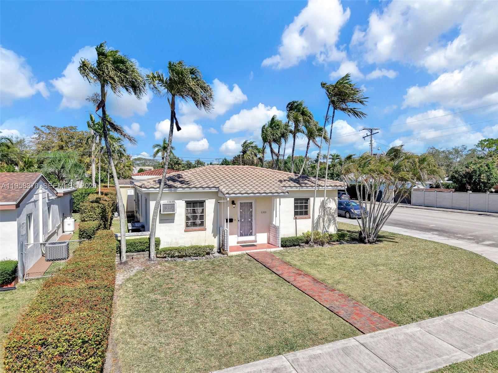 Located in the desirable Bird Road Estates area of South Miami, this well-maintained corner-lot home offers comfort, versatility, and prime location. Featuring 3 bedrooms and 2 bathrooms, the bright, functional layout provides spacious living areas filled with natural light. Situated on a generous corner lot, the property offers added privacy and outdoor space ideal for entertaining or relaxing. The floor plan allows for multi-generational living or a house-hacking opportunity with income potential. Conveniently located near top-rated schools, parks, shopping, dining, Coral Gables, the University of Miami, and major roadways.