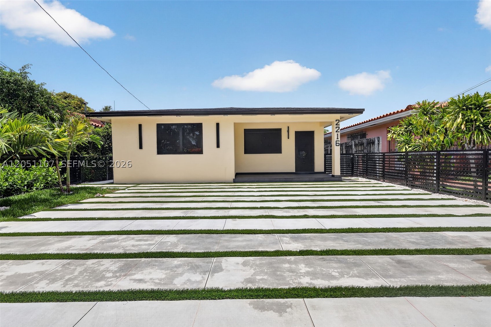 Completely remodeled 5-bedroom, 3bathroom home in a highly desirable neighborhood! This move-in-ready residence features a brand-new roof, impact-resistant windows and doors, and high-end finishes throughout. The spacious layout includes private in-law quarters with a separate entrance, offering excellent income-producing potential or ideal accommodations for extended family or guests. The modern kitchen, updated bathrooms, and open living spaces provide comfort and style. The oversized lot offers ample parking with a modern concrete strip driveway and plenty of room for a boat or RV. Conveniently located near top-rated schools, shopping, dining, major highways, Coral Gables, and West Miami. A rare opportunity you don’t want to miss!