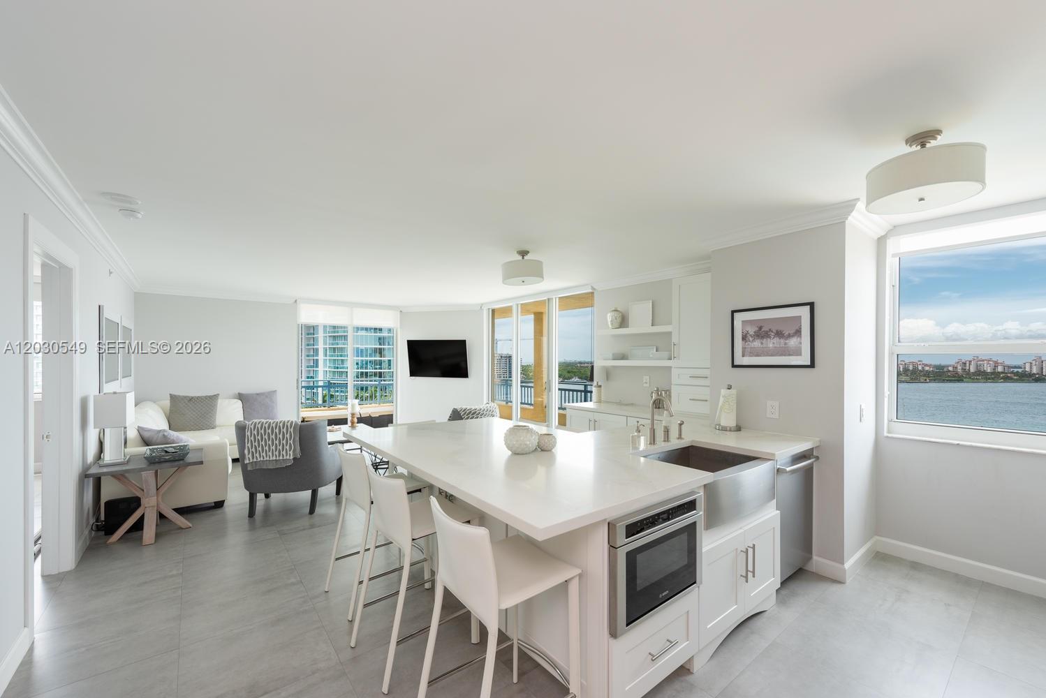 Available only from August to end of December. No year lease. Beautiful corner unit in the building! Contemporary furnished and decorated 2BD/2BA. Completely renovated! Breathtaking Bay views. Wraparound balcony. Unit includes linens, internet, washer/dryer, 1 assigned parking. The Yacht Club at Portofino is located in the exclusive and vibrant South of Fifth neighborhood at walking distance to the beach, local shops & restaurants, Miami Beach Marina and South Pointe Park. Amenities include waterfront pool, jacuzzi, fitness center, tennis courts, BBQ area, security and valet.