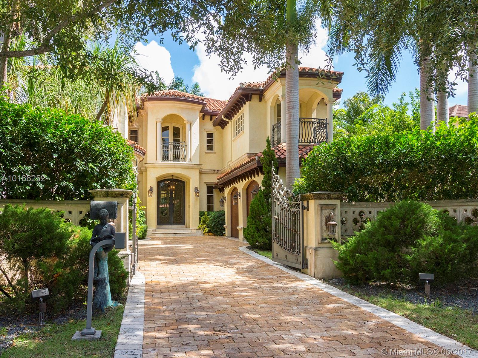 Spectacular, nearly-new Mediterranean estate in private and secure Bal Harbour Village! Over 6000 sf of luxury living with high ceilings, gourmet kitchen, large master suite and bath, & lush tropical pool area.  Best value in the neighborhood! Walking distance to Bal Harbor Shops, beaches, restaurants, and houses of worship.