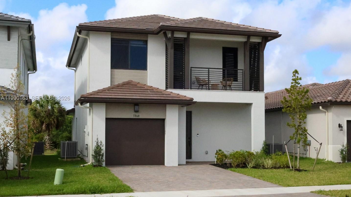 If you’re searching for a clean, modern home that feels like a private retreat, this NEW Balboa model at 5868 Agostino Way in Maple Ridge is a must-see. Designed with an open-concept layout, the home is filled with natural light, creating a bright and inviting atmosphere throughout. One of the standout features is the balcony—perfect for enjoying your morning coffee while taking in the peaceful surroundings. For added privacy, the backyard backs up to a beautiful preserve with no rear neighbors, making it an ideal space for relaxing or hosting a quiet evening barbecue. Residents enjoy access to The Clubhouse, featuring a resort-style pool, fitness center, sauna, pickleball courts, and more. Ave Maria also offers a vibrant lifestyle with year-round community events. The town is thoughtfully designed for easy living, with miles of scenic trails for walking or biking and active parks where you’ll often find pickleball and soccer in full swing. Amenities included: Pickleball, BBQ, Billiard Room, Fitness Center, Pool, Underground Utility, Bike And Jog Path, Internet Access, Tennis Court(S), Sidewalks, Community Room, Street Light, Basketball Court, Clubhouse.