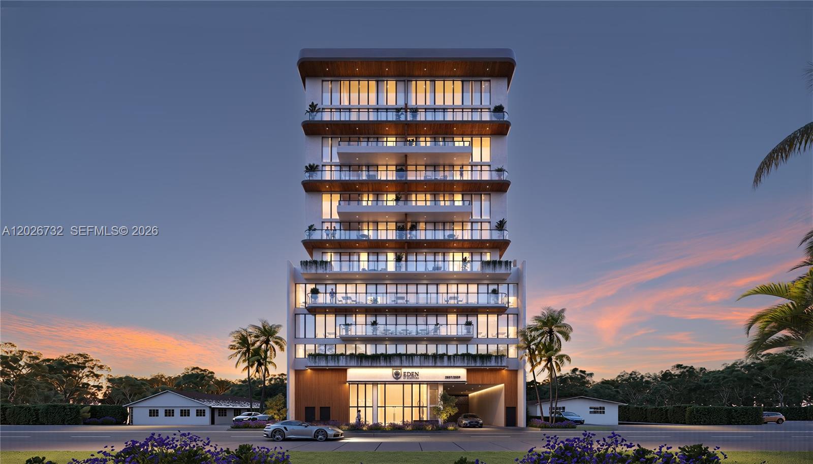 Discover elevated living at EDEN Residences, the boutique new-development collection redefining luxury in the heart of Aventura/Ojus. Unit 406 is one of the most coveted homes in the building — a stunning 2BR/2BA residence crowned by a private plunge pool, an exclusive feature reserved for select fourth-floor units. Step into a light-filled interior with floor-to-ceiling glass, soaring 9-ft ceilings, and seamless indoor-outdoor flow. The chef-inspired kitchen showcases premium European cabinetry, integrated appliances, and stone countertops, while spa-style baths offer a daily retreat.
Your private plunge pool turns the terrace into a personal sanctuary for morning coffee or sunset cocktails. EDEN's resort-caliber amenities include a rooftop pool deck, fitness center, residents' lounge, summer kitchens, lush social spaces, covered parking, and concierge-style service.
Minutes from Aventura Mall, pristine beaches, golf, marinas, and major highways. With a low HOA of just $1.03/SF plus attractive pre-construction pricing, Unit 406 is a rare opportunity for end-users and investors alike. Plunge pool inventory is extremely limited — schedule your private presentation today.