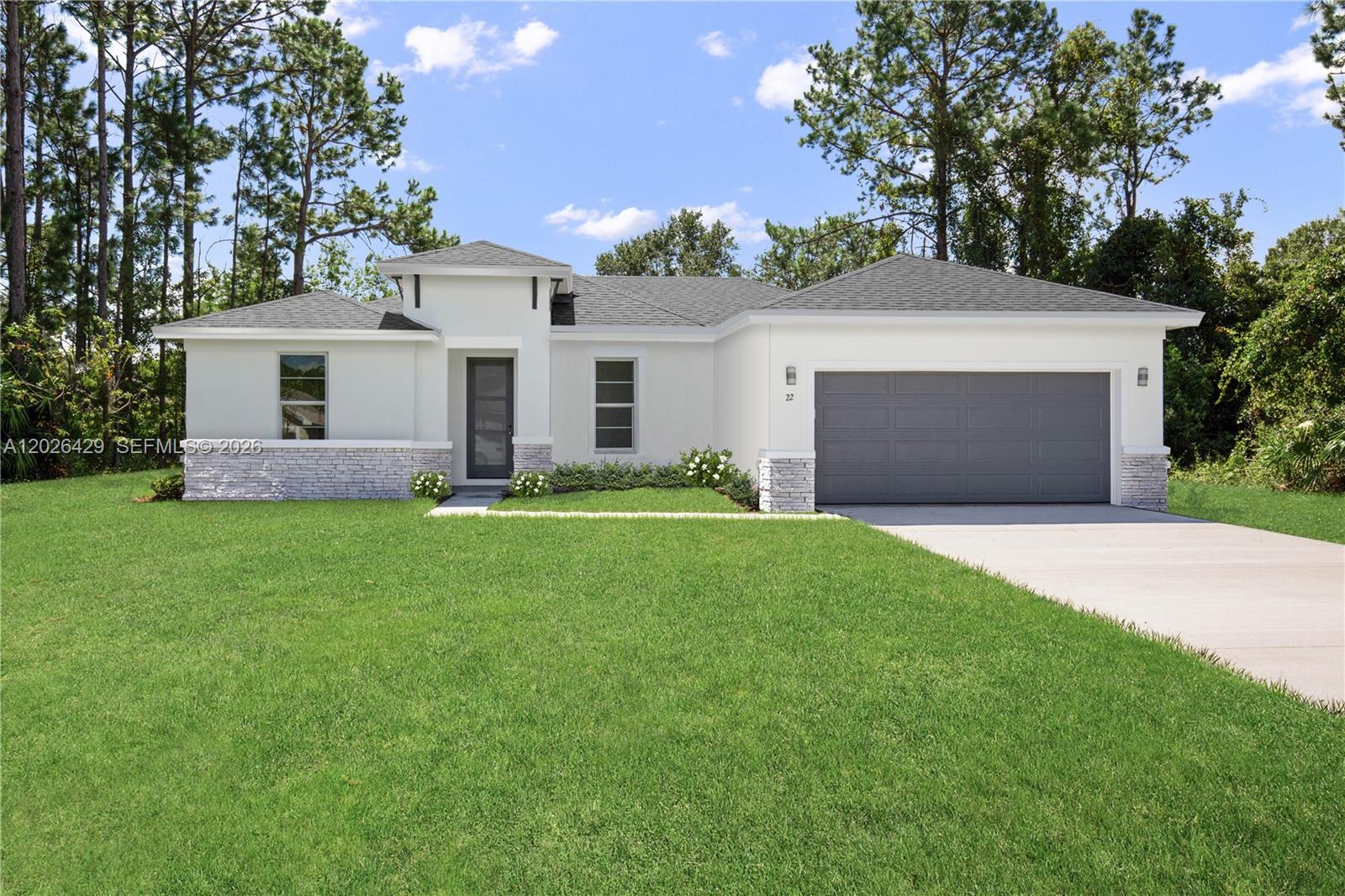 City Water!!! No HOA!! No CDD!! Standard features of this home include 36'' real wood soft close cabinets, quartz countertops, luxury tile plank flooring, 9'4'' ceilings, large walk-in closets, an irrigation system, rain gutters, hurricane shutters, a spacious open floor plan, Energy Star S/S appliances, double pane low emission windows that help control your home's internal temperature and reduce noise pollution, LED lighting, high performance 16 SEER HVAC unit. Designer landscaping. Pictures are from a previously built model.
