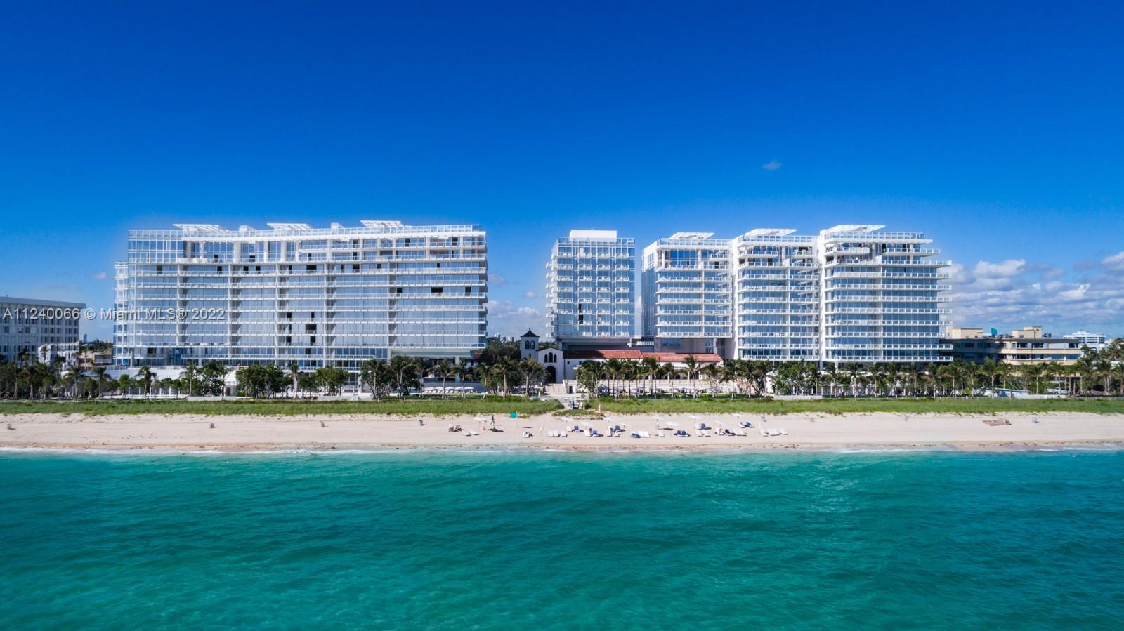 Premier oceanfront living! Coveted 3BD/3.5BA + office flow-through residence by Pritzker Prize award-winning architects Richard Meier & Kobi Karp. Interiors by renowned designer Deborah Wecselman! Endless unobstructed Eastern ocean sunrise views & downtown Miami skyline Western sunset views. Private elevator foyer entry, two 12ft wide oversized terraces w/access from all rooms, Boffi kitchen w/island, Wolf induction cooktop/Meile appliances & Sub-Zero wine cooler, 2 grand living spaces, custom bar w/lighted alabaster countertop, Poliform closets, primary w/double bath, high-end finishes, & seamless indoor/outdoor living. White-Glove services & 9 acres of pristine beachfront w/award winning landscaping by Fernando Wong.