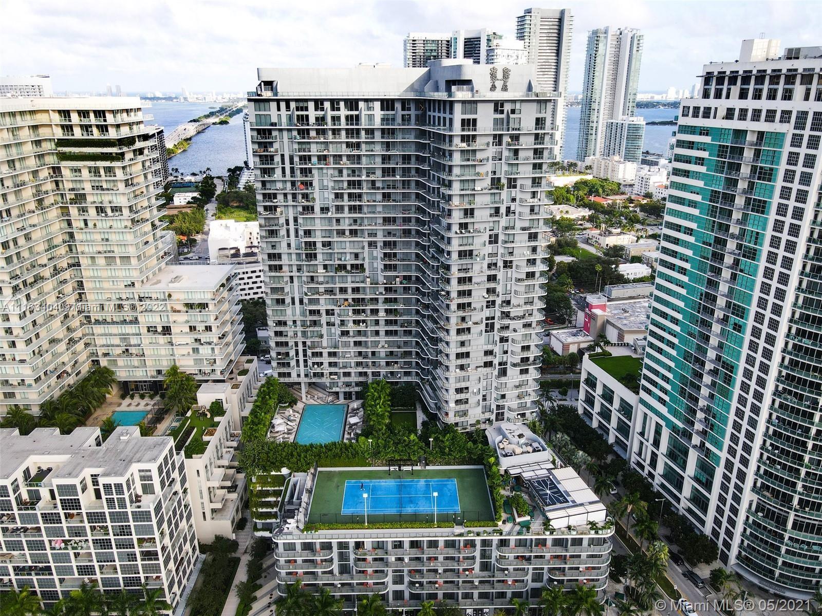 This great property is available to be rented by May 1st. The unit has a very comfortable layout, great room sizes, nice walking closet. Kitchen has an additional island. It also has a great size balcony with west amazing sunset views. Hyde Midtown has amazing amenities including: a huge heated swimming pool, jacuzzi, state of the art gym, tennis court, mini golf, kids room, media room, club room, game room, business center, spa etc. The building is in the middle of shops, restaurants, cafes and bars. This location is walking distance to Design District and Wynwood. This property comes Fully Furnished