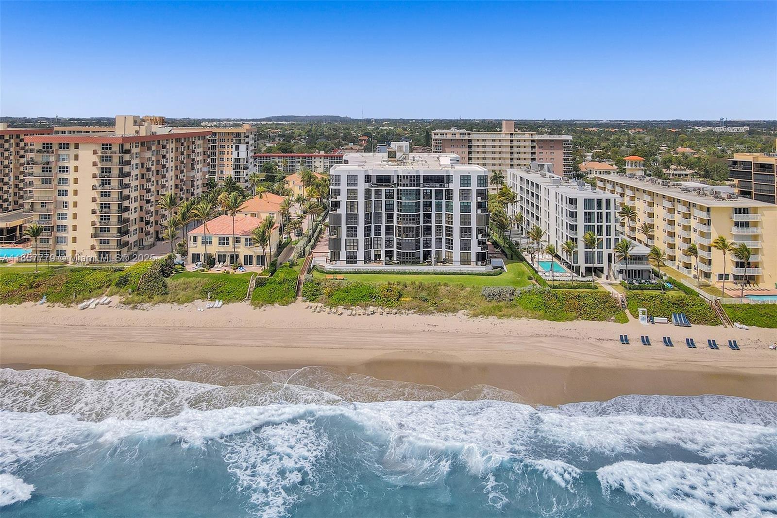 Luxury Living on Hillsboro Mile—known as the coveted “Millionaires’ Row” in Hillsboro Beach—offers an unparalleled coastal lifestyle.This stunning 7-story, 65-unit boutique property features an elegant, upscale lobby w/meticulously manicured grounds.Start your day w/a peaceful sunrise on a garden bench,gazing over the pristine white sands and turquoise waters.Hillsboro Ocean Club is truly a slice of paradise.Inside, a foyer opens to breathtaking, direct Intracoastal Waterway views.This fully renovated residence boasts bright white finishes,soaring ceilings, w/desirable split-bedroom floor plan of 2,100 sq. ft. The open layout invites abundant natural light,spacious laundry room with full-size washer and dryer and generous walk-in closets.Secured lobby,2 garaged parking spaces,pet friendly