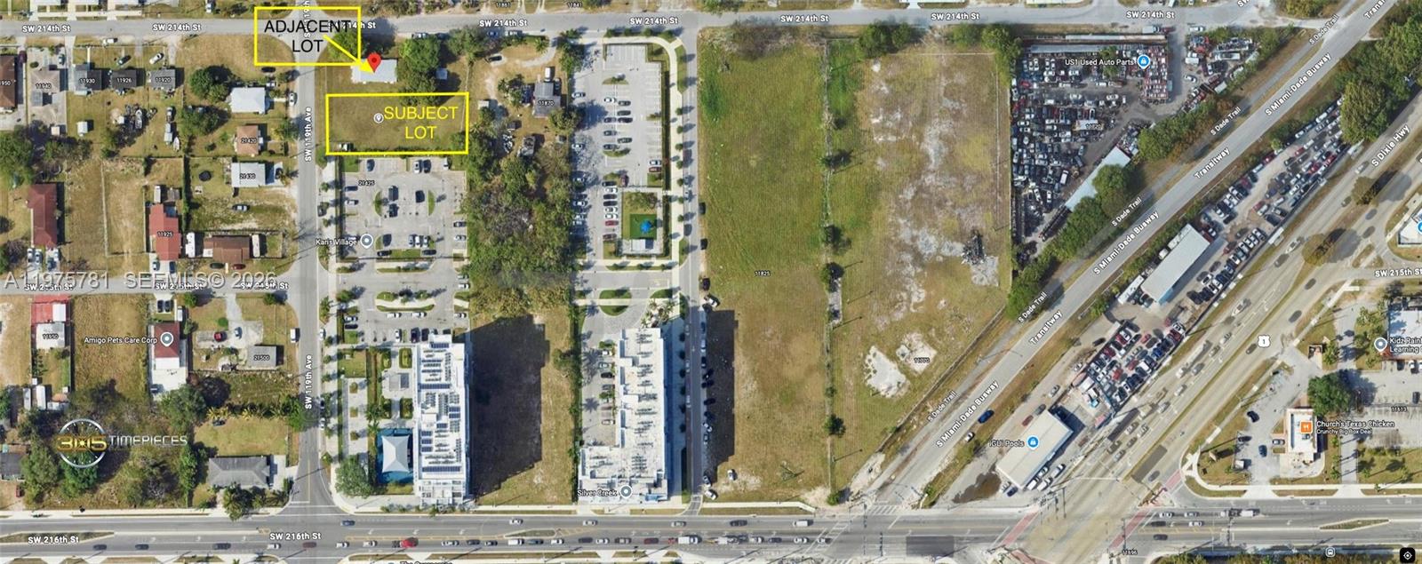 Developers Gem Vacant Land available with a buildable density max of 44 units max 12 stories high. Potential Owner Financing available. you can drive by and see the vacant land. Adjacent lot available as well (11892 SW 214 ST)a single family home income producing. Combining both properties gives a buildable density of 94 units max of 12 stories high and storefronts.

please look at attachments for survey and Miami Dade zoning verification letter