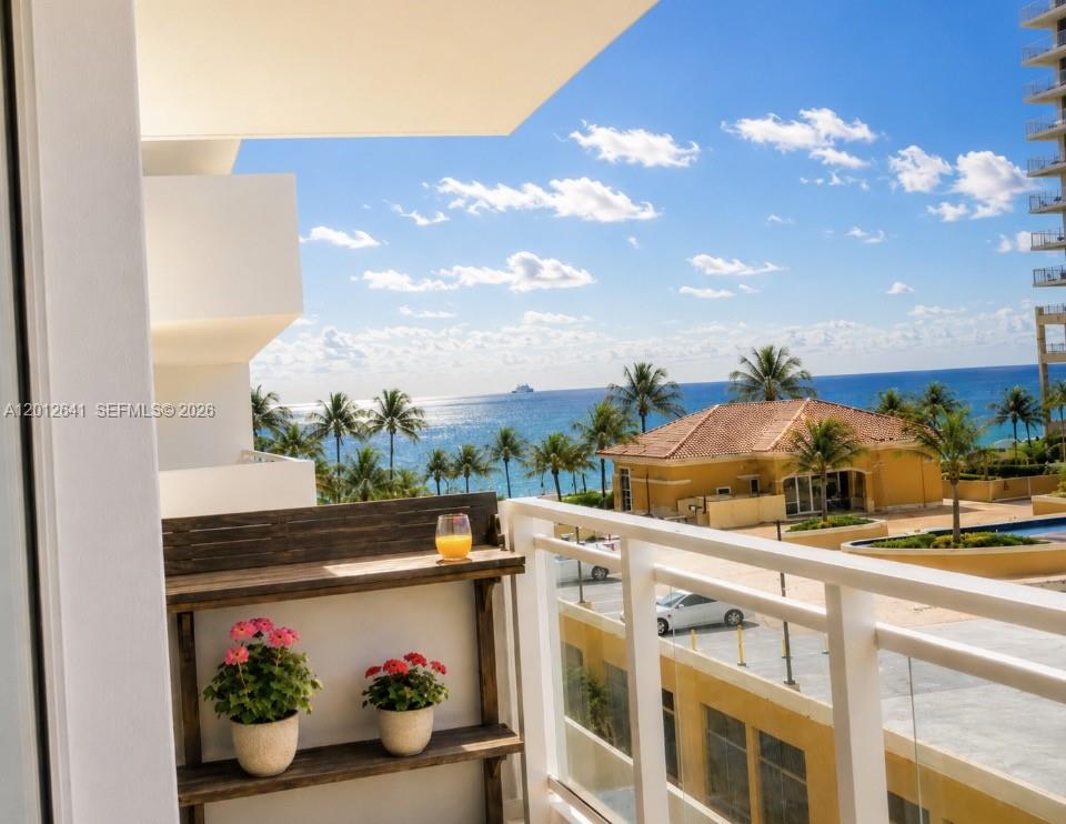 COASTAL LIVING AT ITS BEST. ENJOY A PREMIERE OCEANFRONT ADDRESS WITH DIRECT BEACH ACCESS FROM THIS ELEGANT SPLIT-PLAN 2-BEDROOM, 2-BATH CONDO RESIDENCE. OFFERING APPROX 1248 SQUARE FEET OF INTERIOR LIVING SPACE, THE LAYOUT FEATURES TWO PRIVATE EN-SUITE BEDROOMS AND A BRIGHT, OPEN LIVING AREA DESIGNED TO CAPTURE NATURAL LIGHT THROUGHOUT THE DAY. A SPACIOUS, DELUXE PLUS+SIZED DEEP OCEANSIDE GLASS VIEW TERRACE OFFERS WARM WINTER BREEZES, FULL SUNNY DAYTIME SOUTHERN EXPOSURE. EXPERIENCE SUNRISE TO SUNSET SPARKLING EVENING VIEWS AND COMPLETE TRANQUIL ELEVATED PRIVACY. WALL-TO-WALL IMPACT GLASS AND DOORS ENHANCE BOTH LIGHT AND SECURITY, WITH VIEWS FROM ALL BEDROOMS. INTERIOR FINISHES INCLUDE GRANITE, STONE, PORCELINE, STAINLESS STEEL APPLIANCES, WOOD CABINETS. PERSONAL WASHER/DRYER, NEW AIR CONDITIONING SYSTEM AND STYLISH FULLY FURNISHED TURNKEY PACKAGE. LOCATED DIRECTLY ON THE SAND, THIS MAURICE LAPIDUS ORIGNAL RESORT-STYLE COMMUNITY OFFERS FULL SERVICE AMMENITIES, BEACHFRONT POOL DECK, DIRECT BEACH ACCESS, SPA, FITNESS CENTER, STEAM / DRY SAUNAS AND GAME & COMMUNITY ROOMS. CLOSE TO DINING, SHOPS, INTRACOASTAL WATERWAYS, PARKS, GAMING, ENTERTAINMENT AND ALL AIR AND SEAPORTS. OCEANFRONT LIVING IS THE ULTIMATE AMMENITY. COME FOR A VISIT OR STAY FOR FOR LIFE.