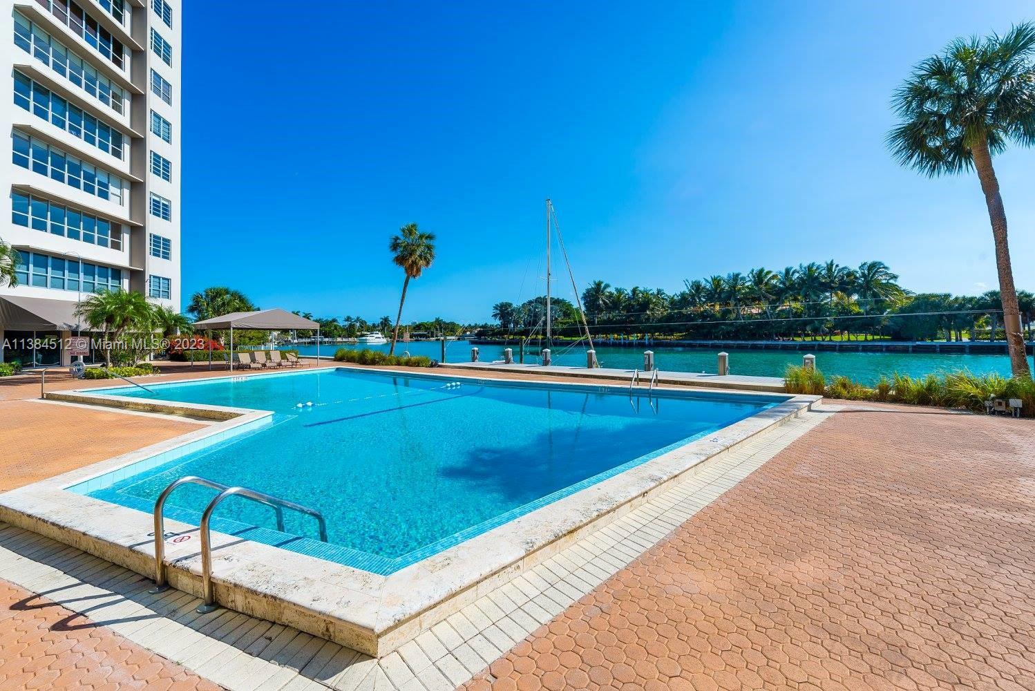 Spectacular unit at The Blair House in Bay Harbor Islands. 1820 SF converted 2+Den bedroom and 2 and a half bathrooms. Incredible views of Biscayne Bay, Miami Beach Skyline and Indian Creek golf course from every room. Natural light all day. Minutes away from the beach and Bal Harbour Shops. "A" rated K8 Public School two blocks away. Porcelain floors, new kitchen and stainless steel appliances. Building was completely remodeled and new Ac equipment. Bicycle and kayak storage. Rent includes AC and hot water. Annual rentals only.Unit will be delivered as-is..Building requires $500 refundable move in/out fee and 1 month extra security deposit from tenants.Parking #90 Tenant occupied until at mid of JULY 2023.