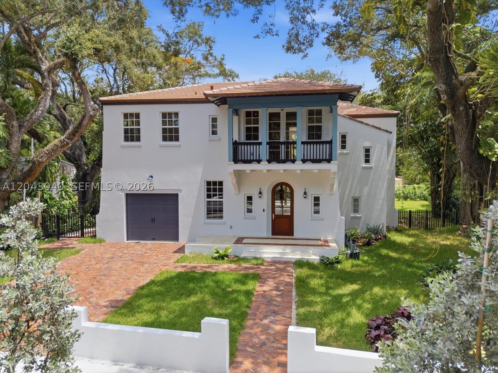 A rare opportunity to own a Mediterranean Revival residence that blends timeless proportions with modern functionality. Thoughtfully crafted around light, symmetry, and indoor-outdoor living, this home offers 4,280 SF of livable square footage and over 4,600 SF of built space, inclusive of 5 bedrooms + office, 5.5 bathrooms, and a floor plan that is equally suited for elegant entertaining and everyday family life.

The home's architectural intent is immediately evident. A formal living room anchors the entry sequence, while a custom built-in bar creates a seamless connection between the home's public gathering spaces. 

Beyond, the expansive great room combines the kitchen, dining, and family room into one open, light-filled environment overlooking the gardens. The kitchen features painted custom wood cabinets, a Taj Mahal quartzite stone countertop and a glass arabesque mosaic tile as a backsplash. 

Upstairs, the primary suite serves as a private sanctuary, opening onto a generous terrace overlooking the landscaped backyard. A fifth bedroom has been thoughtfully designed as an oversized playroom, media room, or additional space, complete with access to its own dramatic cantilevered veranda.

The private backyard features a resort-style pool and spa with a sun shelf, expansive travertine terrace and covered living space creating an ideal setting for entertaining or everyday relaxation.
