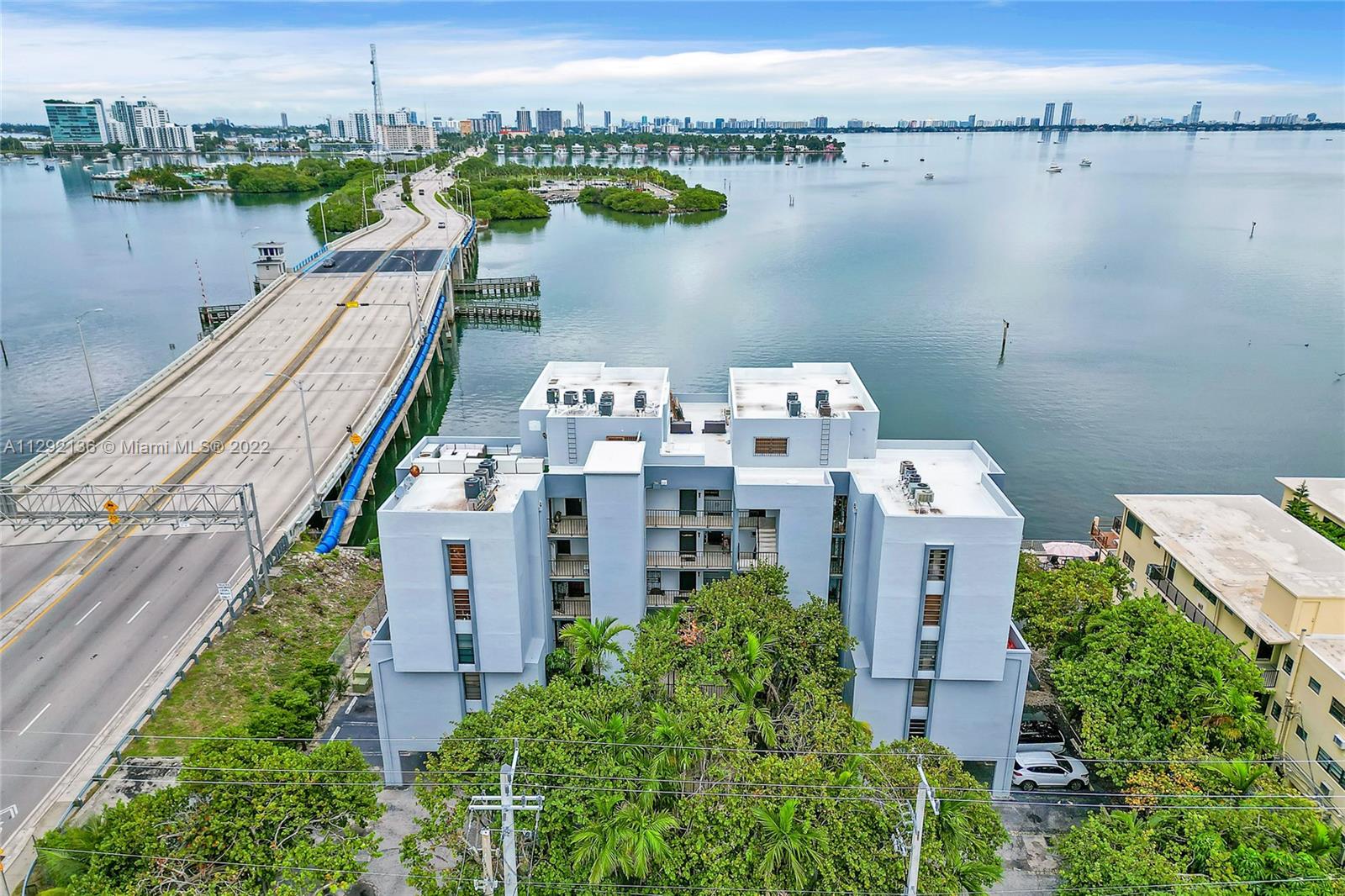 Spacious 2 bedroom  1 1/2 bathroom located at Las Olas Condo, 2 floors unit with awesome view of the Bay from Balcony and Master bedroom. Private and small waterfront gated community with 1 assigned parking. Shopping and great new restaurants in the area within walking distance. Close to I 95 and minutes from the beach, downtown, midtown and Design district. No reserves 25% down needed to buy.