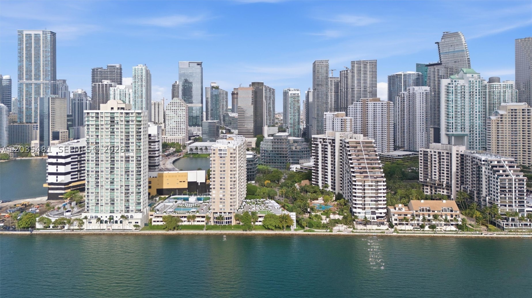 Spectacular corner residence in Brickell Key offers over 1,377 sqft ,remodeled living space, desirable split-bedroom floor plan and a wraparound balcony with captivating water and city views from every angle.
Designed for comfortable living and effortless entertaining, the home features an open-concept kitchen, designer lighting, custom built-ins, spacious closets with an innovative ventilation system, and abundant natural light throughout.
A rare offering, 3 parking spaces and a private storage unit—valuable features that enhance both lifestyle and long-term value.
A place to call home, a seasonal retreat, or a strategic investment in one of Miami's most sought-after waterfront communities, this residence delivers exceptional potential.

Enjoy the privacy and security of Brickell Key while remaining just moments from world-class dining, luxury shopping, entertainment, and Miami's thriving financial district.

Live in it. Enjoy it. Invest in it.