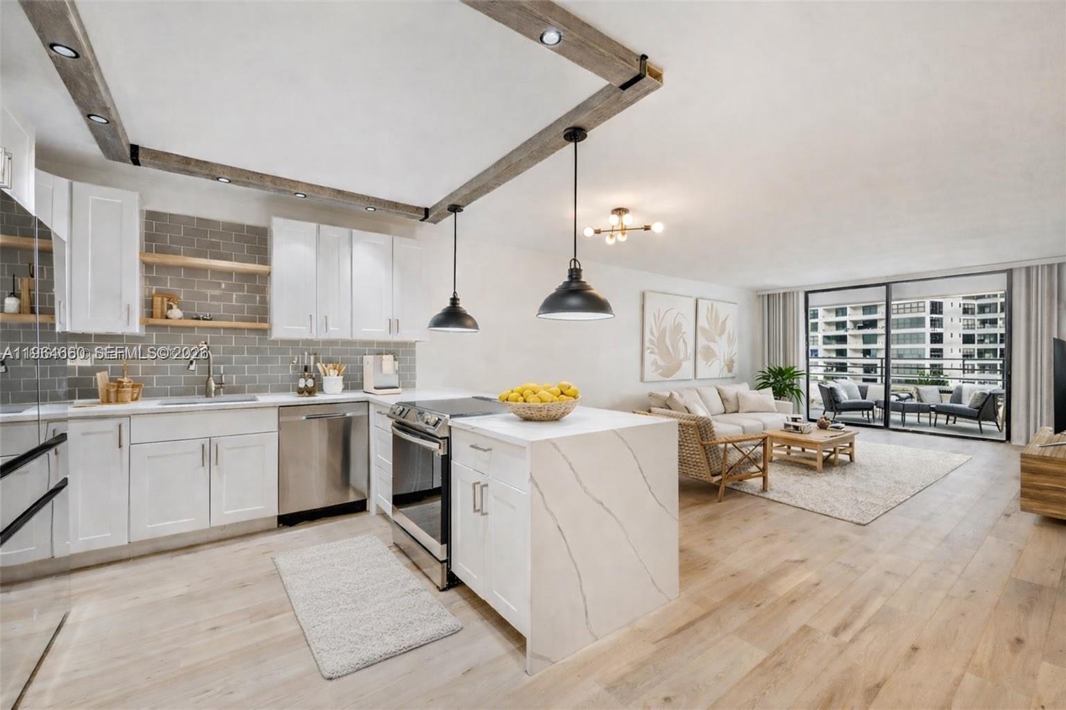Completely remodeled residence at The Olympus Condominium with stunning marina and Intracoastal views. This 1,040 Sq ft unit offers bright, open living space featuring a brand-new kitchen, updated bathrooms, new A/C, wood floors throughout, and a spacious primary suite with a custom walk-in closet.
Resort-style amenities include valet parking, two pools, tennis courts, marina access, a gym and spa, BBQ area, billiards room, and party room. Prime location just minutes from Aventura Mall and Fort Lauderdale International Airport.