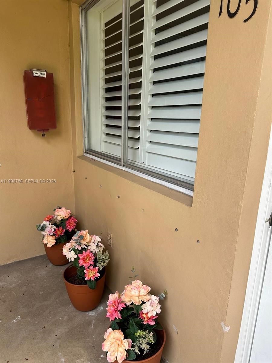 Rarely available 1st-floor unit, located in Hollywood, just minutes away from Hollywood Beach. This is a 2 bedrooms, 1 bathroom condo. Very well-kept apt., with a nice size porch to enjoy the nice South Florida weather. This beautiful condo has a granite countertop kitchen with stainless steel appliances, remodeled bathroom, and Plantation shutters. Newer water heater and A/C. Easy access to I-95 and Turnpike gets you anywhere in minutes. It has been a freshly painted, clean, in a peaceful community. Come and see this beauty, it will not last!!! Appointments require at least 24-hrs. notice.