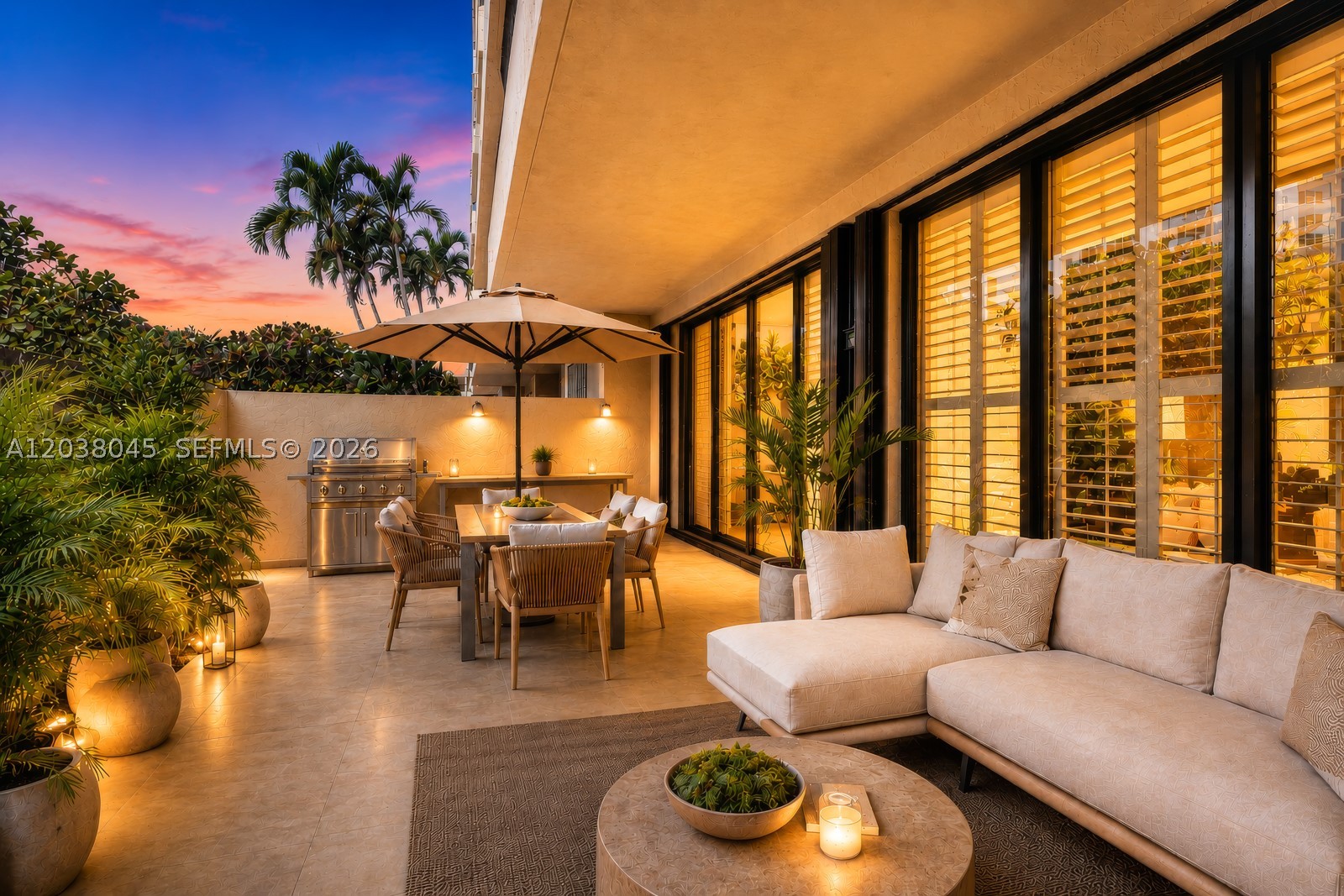 Exceptional indoor-outdoor living in this beautiful unfurnished 2BR/2BA Lanai residence with office space, high ceilings, and an oversized private terrace, perfect for outdoor dining, entertaining, and enjoying the island lifestyle. Located in Oceansound at Key Colony, one of Key Biscayne’s most desirable oceanfront communities, this spacious home features an ample kitchen, generous living areas, and exceptional privacy. Enjoy the comfort and feel of a single-family home with the convenience of condominium living, just steps from the beach, pools, and resort-style amenities. The residence includes a storage unit, two assigned parking spaces, and valet parking. Residents enjoy direct beach access, multiple pools, a fitness center, tennis courts, a children’s playground, an on-site restaurant, market, beauty salon, 24-hour security, and more. Available unfurnished for annual lease.