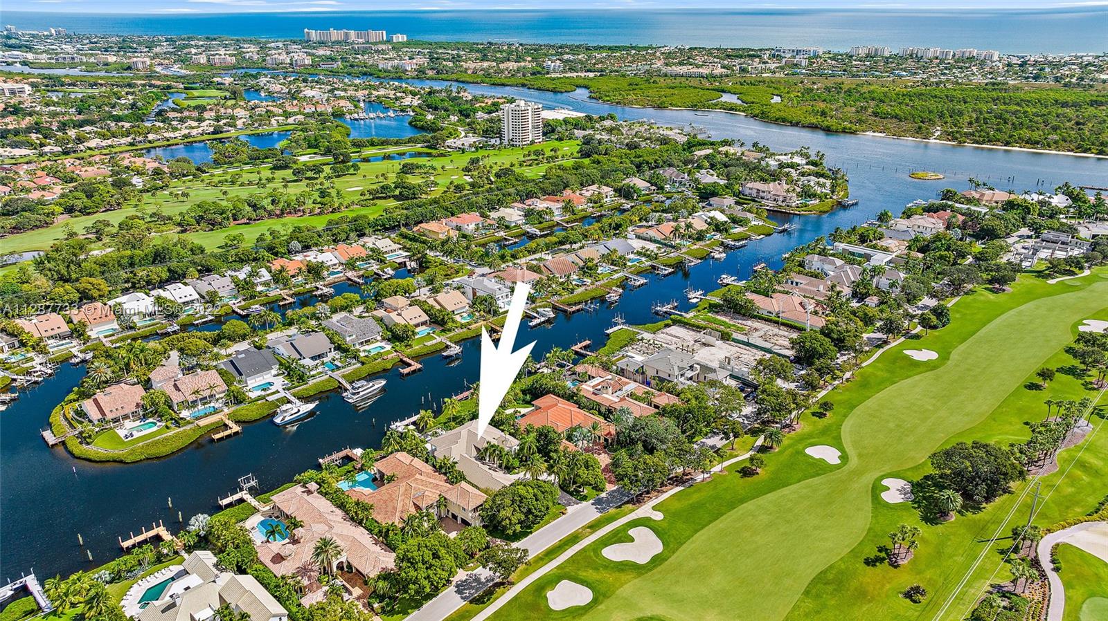 Single Story Waterfront Estate Home - Water in your backyard and golf course in your front yard. This home boasts 4 bedrooms plus an office, 4.2 baths, open kitchen to family room floor plan and tons of outdoor space. Lavish Owner's suite with custom wood flooring, sitting area and fantastic waterviews. 2 large walk-in closets, dual sinks and 2 separate water closets, oversized shower, privacy garden and marble flooring. Outdoor living at its finest with both covered and open air living space overlooking the pool, spa and interior waterways. Newer roof, pool/patio stone and wood flooring, updated kitchen, large guest suites with private baths, large garage and storage are just a few of this homes many features.