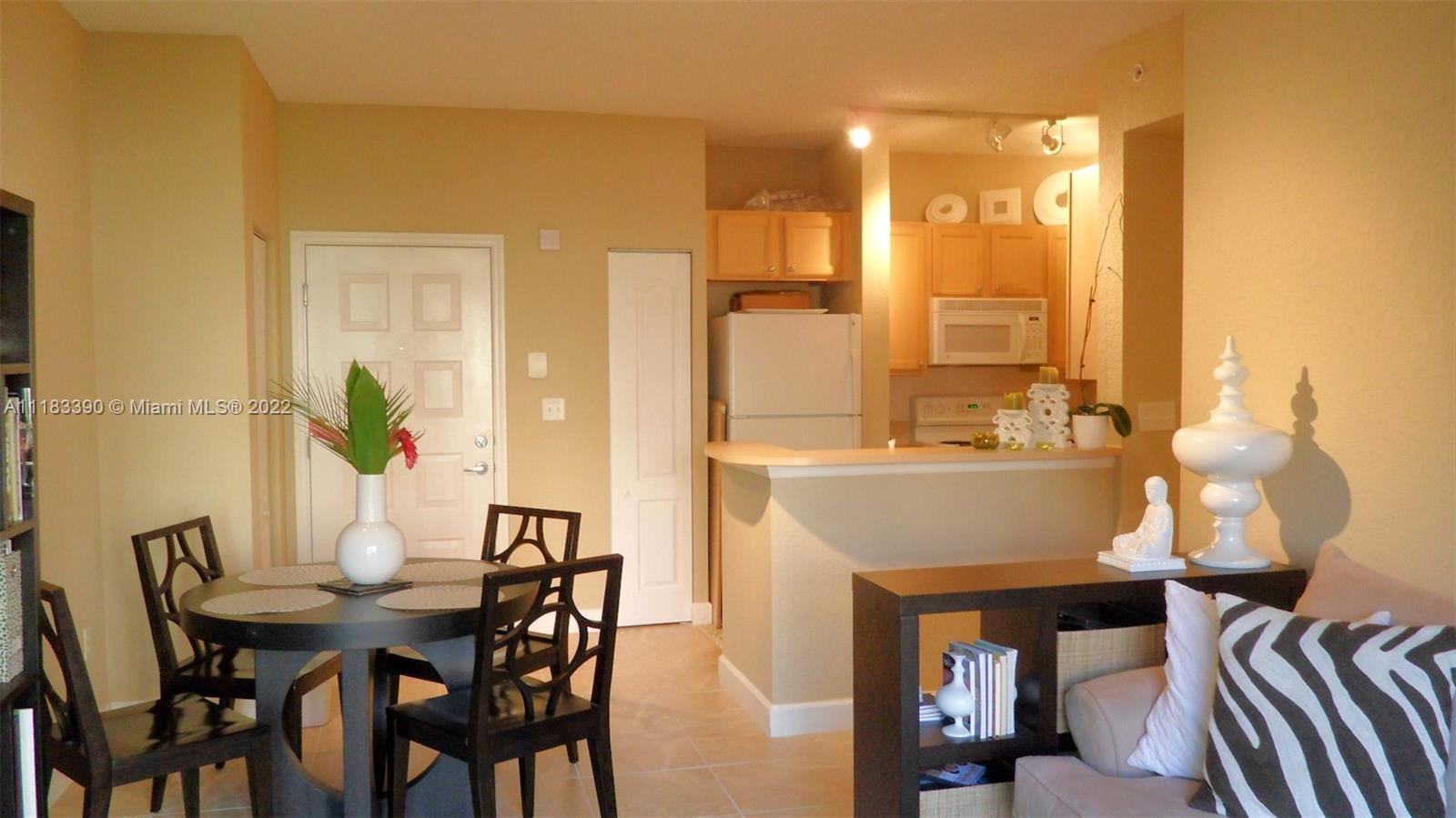 Fantastic 1 bedroom unit in highly sought-after Valencia South Miami. Tiled flooring throughout. Washer & Dryer in unit Balcony overlooks the meditation garden. Available July 8, 2022. Bldg. amenities include 24/7 security, pool, gym, billiards, wi-fi cafe, and more. Located just 1/2 mile from UM campus and 2 blocks from Larkin and South Miami Hospitals. Close to transportation. NOTE: Tenant occupied through July 8th