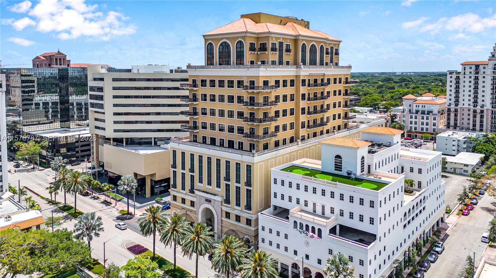 OFFICE & LUXURY AT IT’S FINEST! Empower your family office, law firm, accounting firm, architect’s headquarters & business w/ Penthouse 2’s fully furnished offices in the heart of Coral Gables business district. The sunlight Penthouse encompass 12,576 SQFT of pure luxury & privacy where you will experience a workplace that feels like a home!  East side has 17 private offices, main conf rm, 2 large bullpens, 4 bathrms, a full kitchen & dining rm, mail room, package receiving room & IT secure rm.  W/ arched windows throughout & 360 degree views of Miami. The west wing holds the private & fully secured executive offices w/ an addit'l 3 LG offices, 2 private conference rooms, 2 baths, 2nd full kitchen & private sitting area. Minutes from Miami and FLL airports, highways,dining, shops & more!