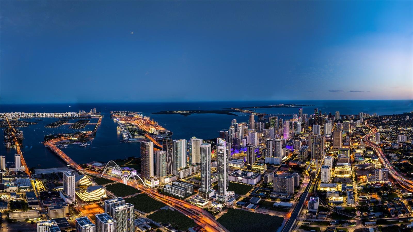 Fully furnished 2-bedroom residence at Eleven Miami, designed to perform as both a private residence and a high-demand, income-producing asset. This unit includes the developer’s furniture package, allowing for immediate entry into the hotel program fully turnkey from day one. Floor-to-ceiling glass brings in natural light and frames city and Biscayne Bay views, while the living and dining areas flow directly to a private balcony. The kitchen is sleek and functional with premium appliances and modern cabinetry. Both bedrooms are well-proportioned with built-out closets, offering privacy and flexibility for owners or guests. Delivered with smart home technology, integrated lighting, audio/visual systems, and in-unit washer and dryer. Interiors curated by AvroKO Hospitality Group. Ownership at E11EVEN Miami extends far beyond the residence. Residents enjoy a fully serviced, resort-caliber experience including a rooftop pool deck with panoramic skyline views, state-of-the-art fitness center, luxury spa services, and curated dining concepts. Beyond Members Club access unlocks a private tier of elevated amenities—featuring a dual-level resort pool with lounge and bar, helipad access, and fully staffed executive office suites. Residents receive priority VIP access to E11EVEN’s venues, including a rooftop club, immersive dining experiences, sports lounge, and exclusive beach club delivering a 24/7. Located in Miami’s fastest-growing urban core.