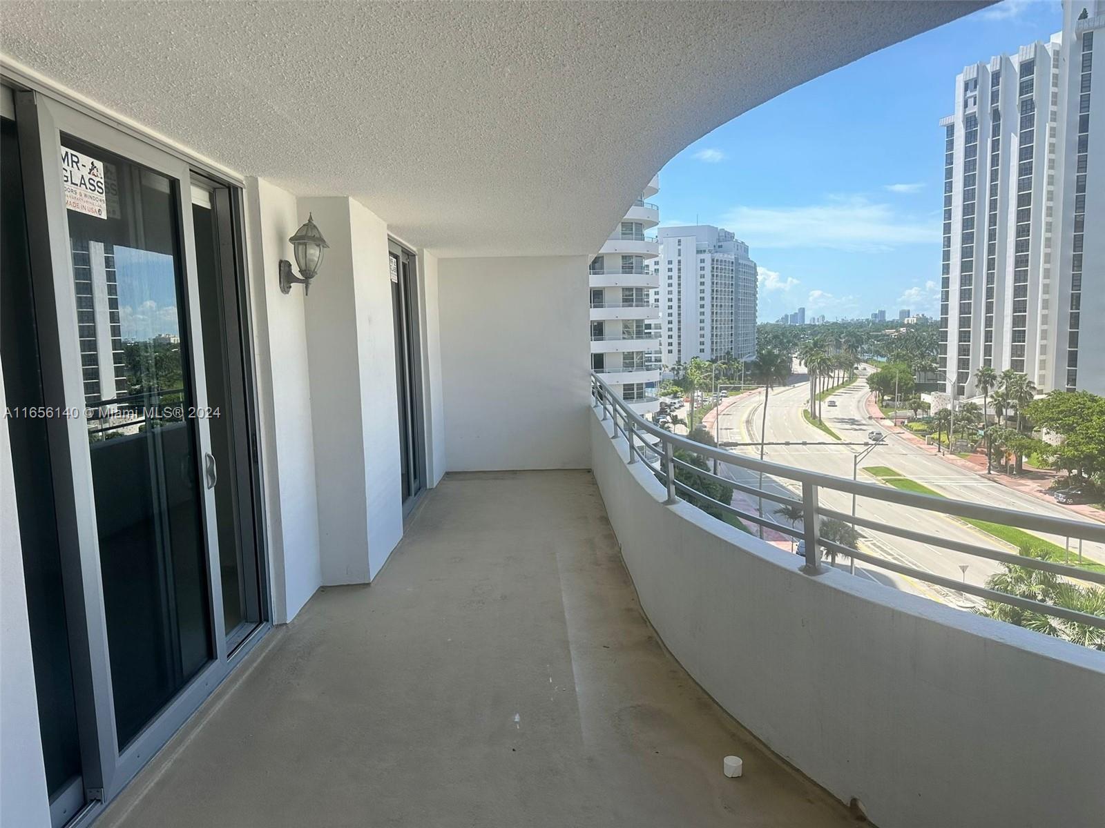 Full service building located on Millionaires row with direct beach access. Beautiful beach and beach walk with resort style amenities and onsite restaurant. This 2/2 unit has a large blacony and views of Miami and intracoastal. Very spacious master bdrm. 24 hour security.  Basketball, tennis court and racquetball court and gym. Pool is closed for now. Beach umbrella and chair at beach.
