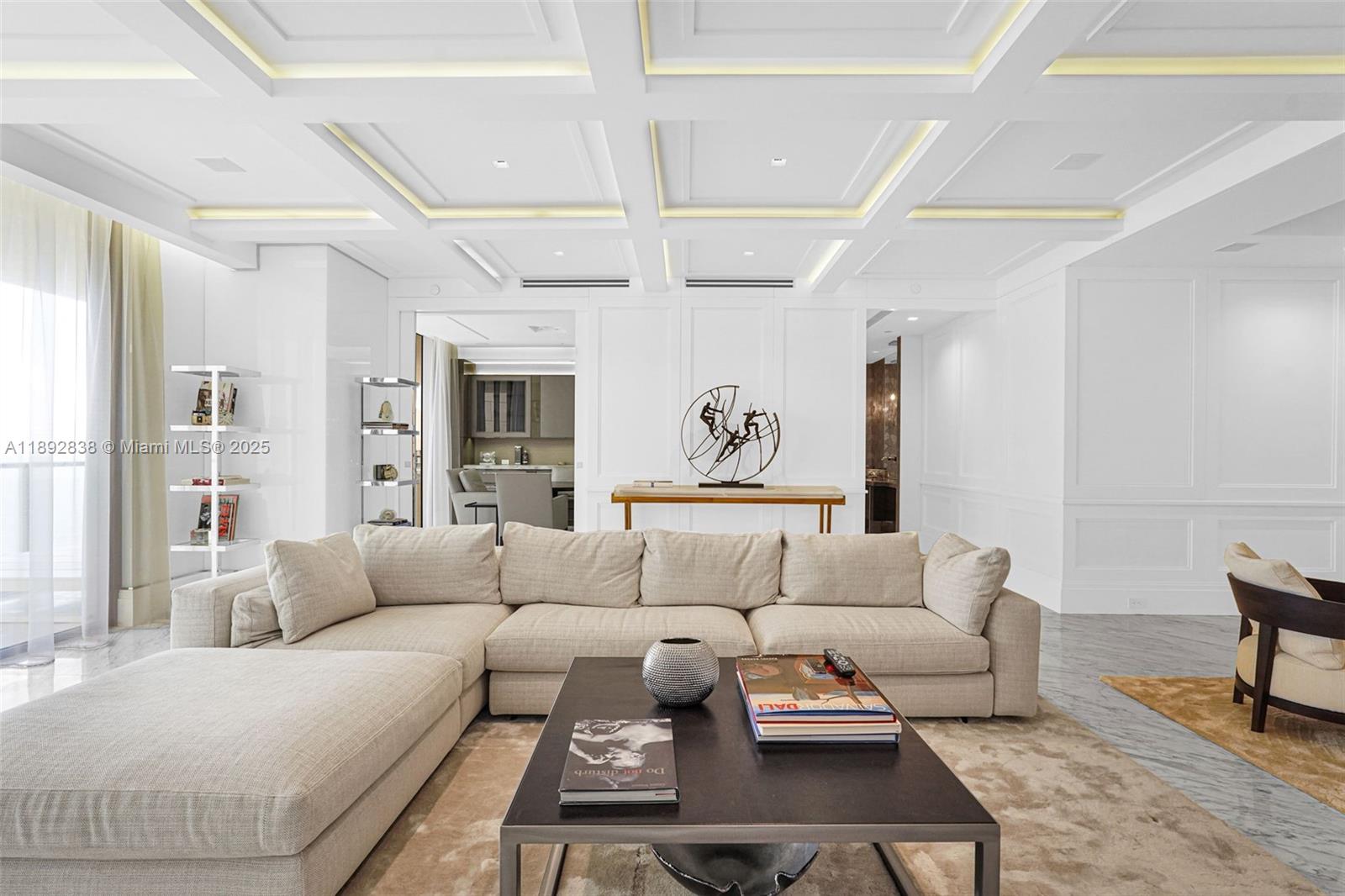 Residence 2104S in the South Tower at The St. Regis Bal Harbour. This 3,003 sq ft residence features 2 bed (media room/den) & 3.5 baths. Originally a 3-bed, now redesigned into a grand master suite with his & her closets, media room, and den. Wolf, Miele & Sub-Zero appliances, Sonos smart home system, Baccarat lighting, and expansive balconies with breathtaking ocean, bay & city views. Fully remodeled with high-end finishes and furnished by B&G Design. Enjoy 5-star resort amenities including butler & concierge service, Remède Spa, fitness center, oceanfront pools, private cabanas, gourmet dining, children’s club & valet. Units 2104S & 2103S available individually or combined (connected via balcony & elevator corridor), offering 6,559 sq ft, 6 bed + den, 6 full + 2 half baths, & 2 kitchens.
